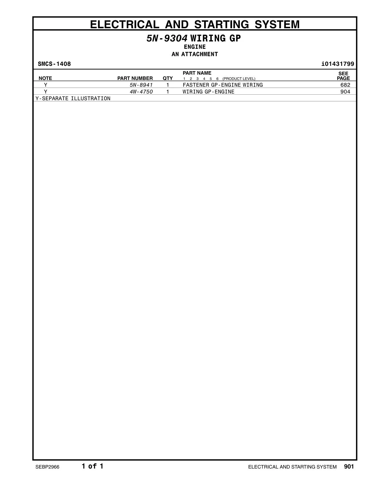 5N-8941 - FASTENER GP-ENGINE WIRING