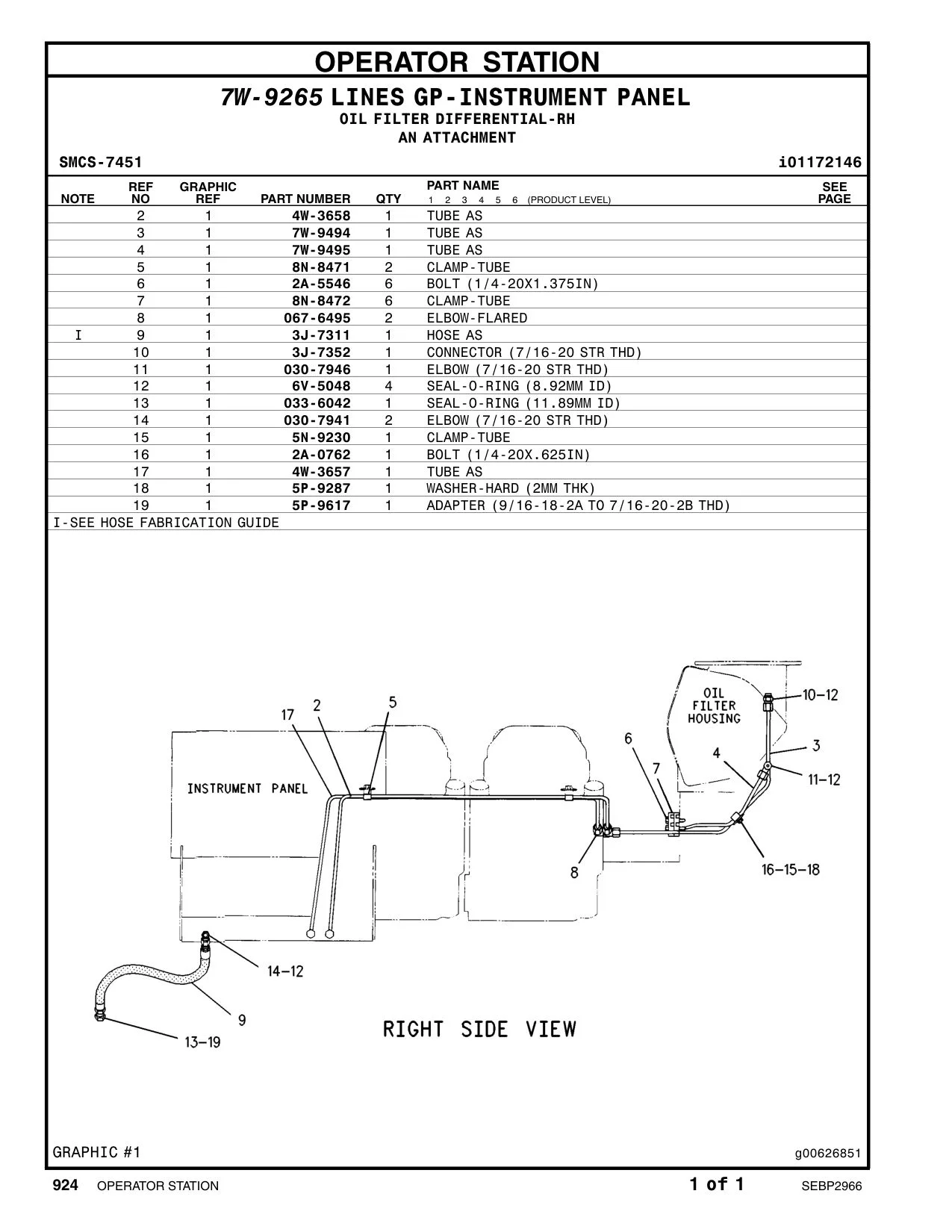 4W-3657 TUBE AS CAT parts manual diagram