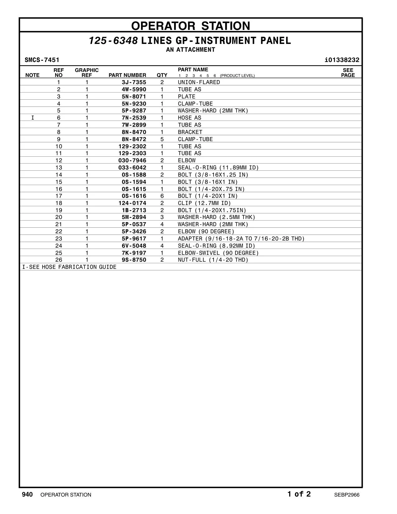 129-2303 TUBE AS CAT parts manual diagram