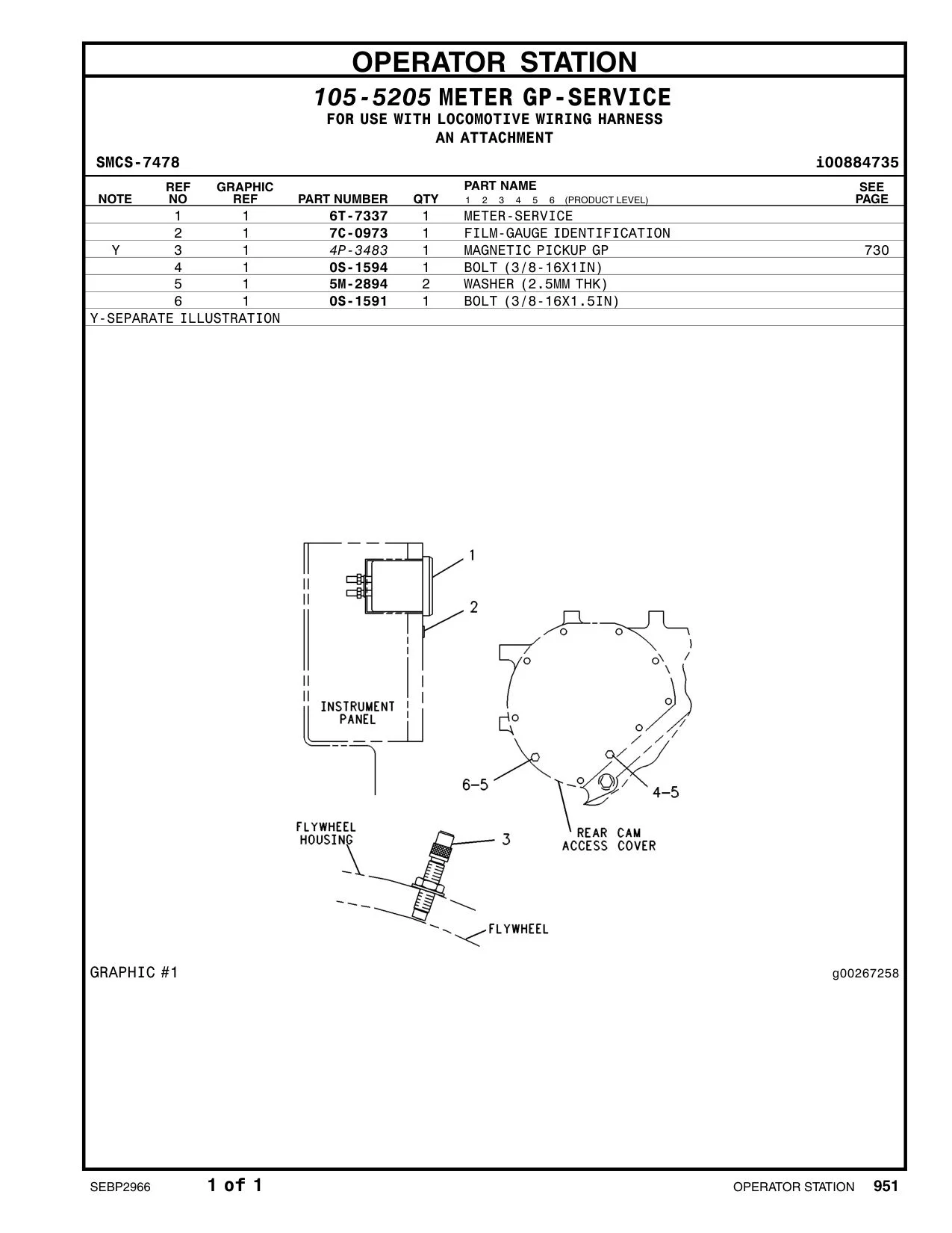 4P-3483 - SENSOR GP-SPEED (MAGNETIC) (ENGINE)