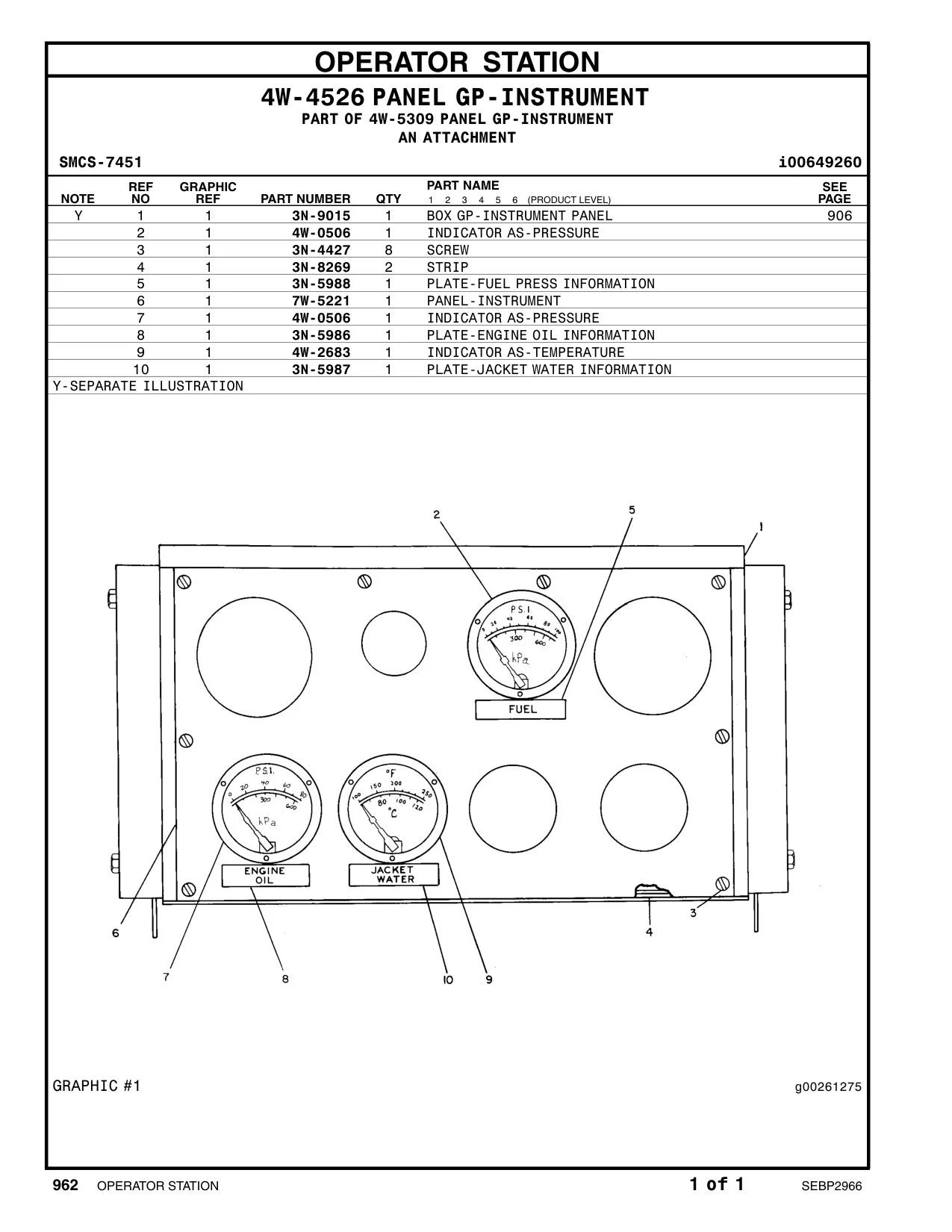 3N-5986 - PLATE-ENGINE OIL INFORMATION