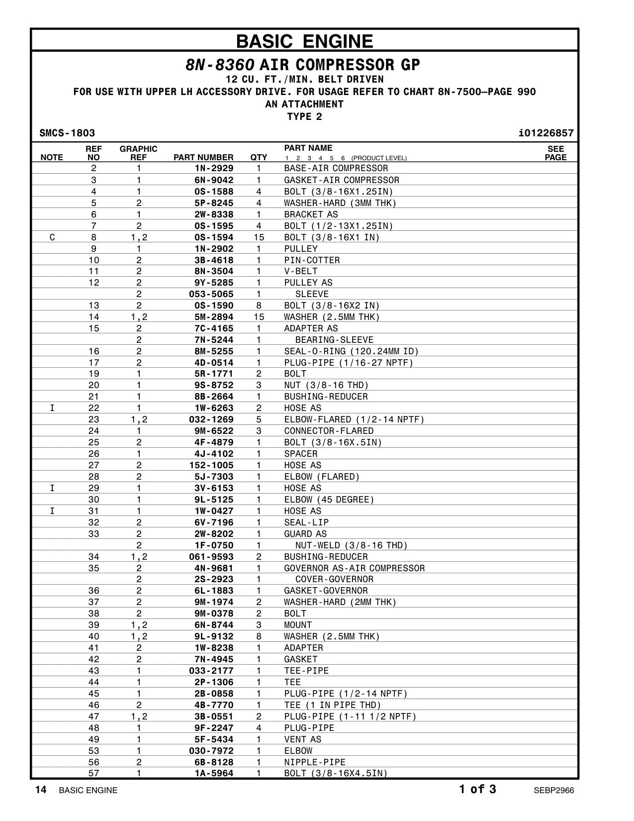 053-5065 SLEEVE CAT parts manual diagram