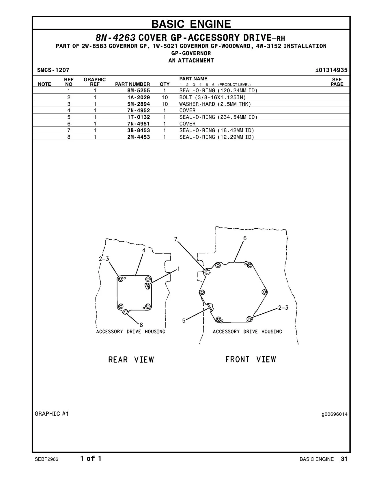 1T-0132 - SEAL-O-RING (234.54MM ID)