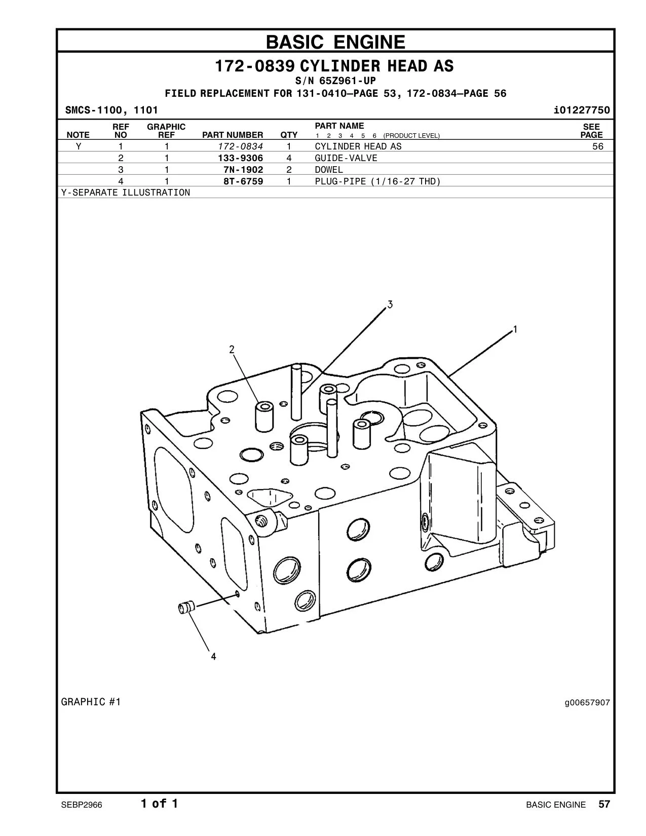 172-0834 - CYLINDER HEAD AS