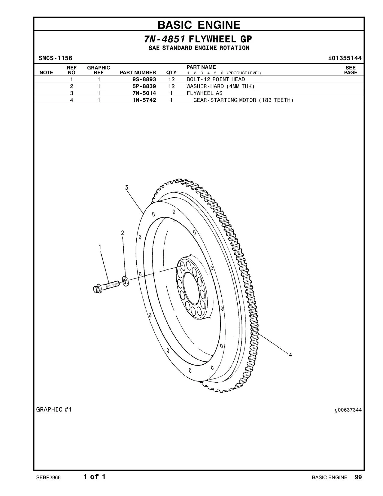 7N-5014 - FLYWHEEL AS