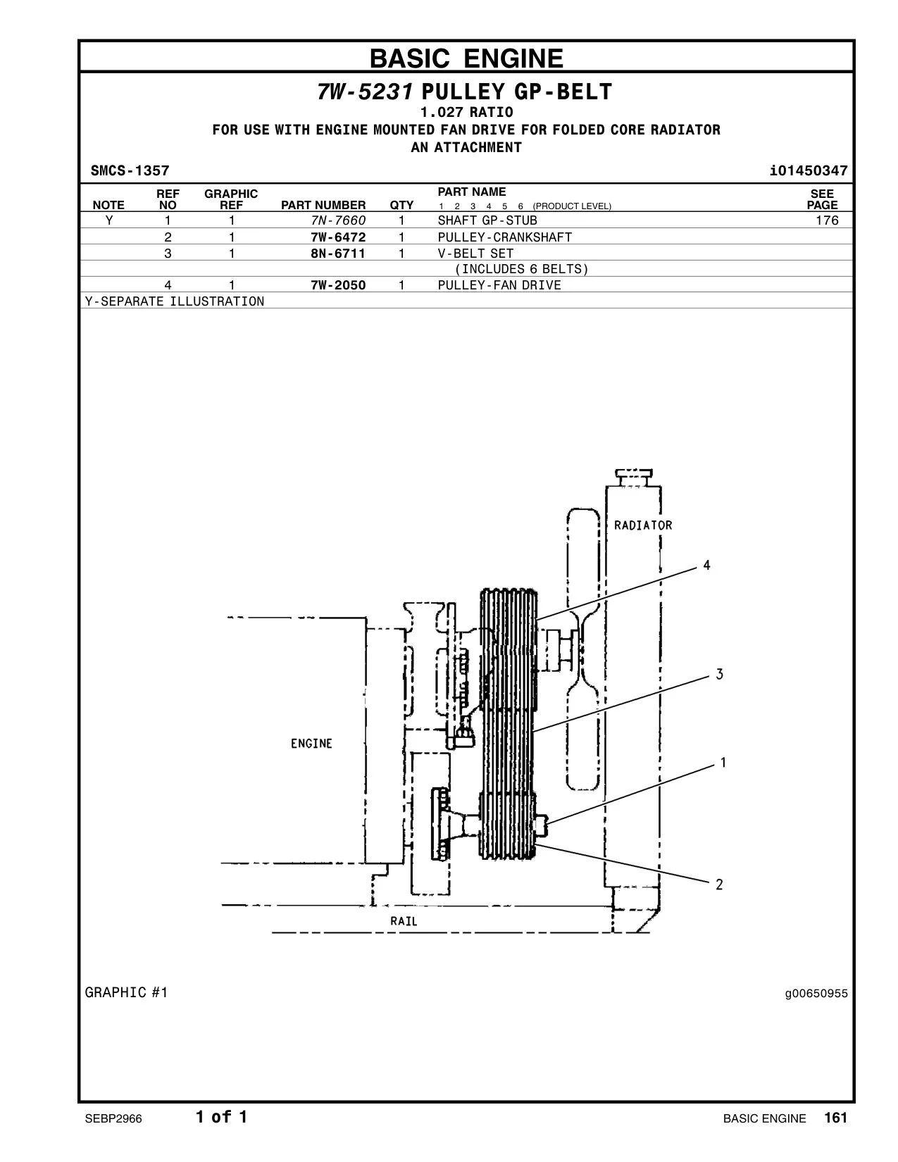 7W-2050 - PULLEY-FAN DRIVE