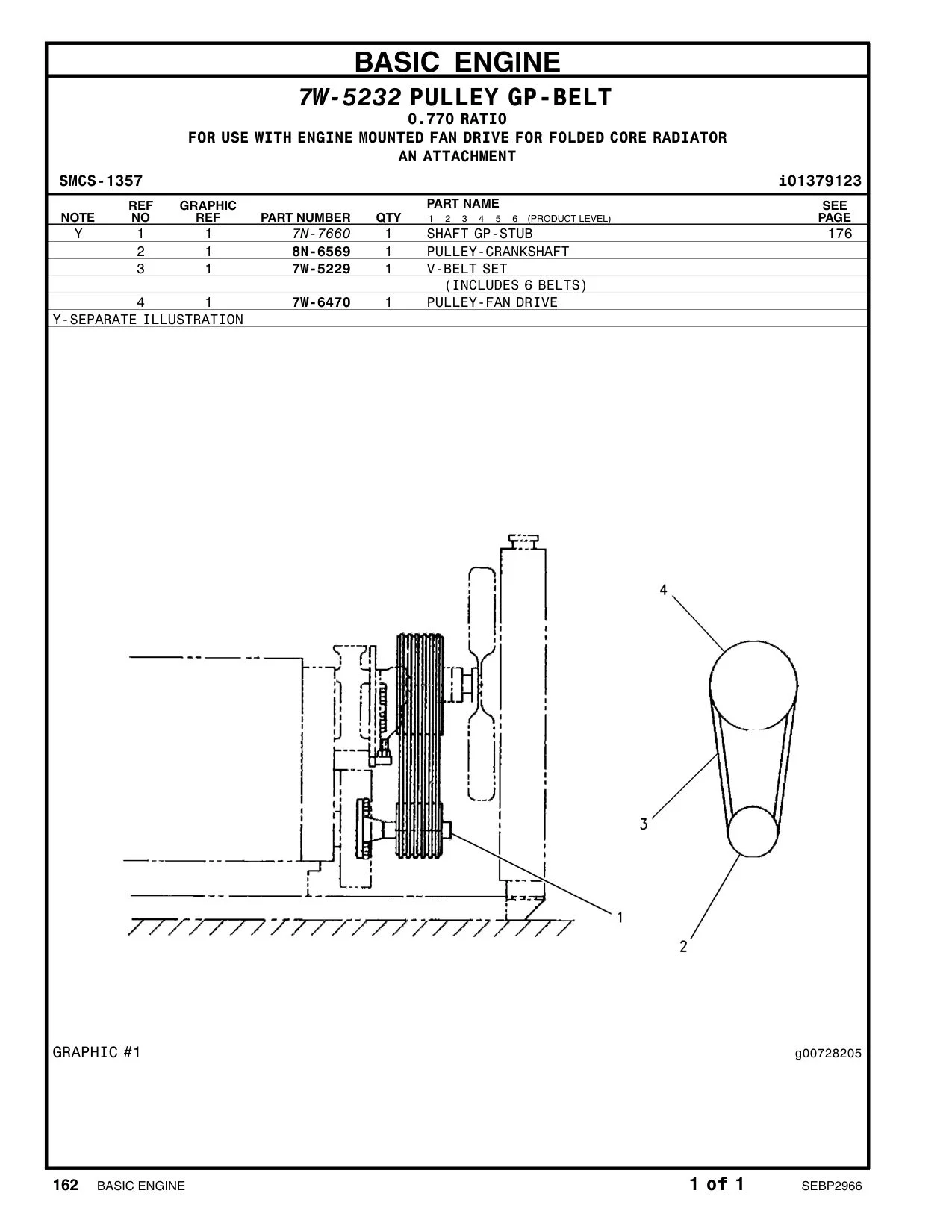 8N-6569 - PULLEY-CRANKSHAFT
