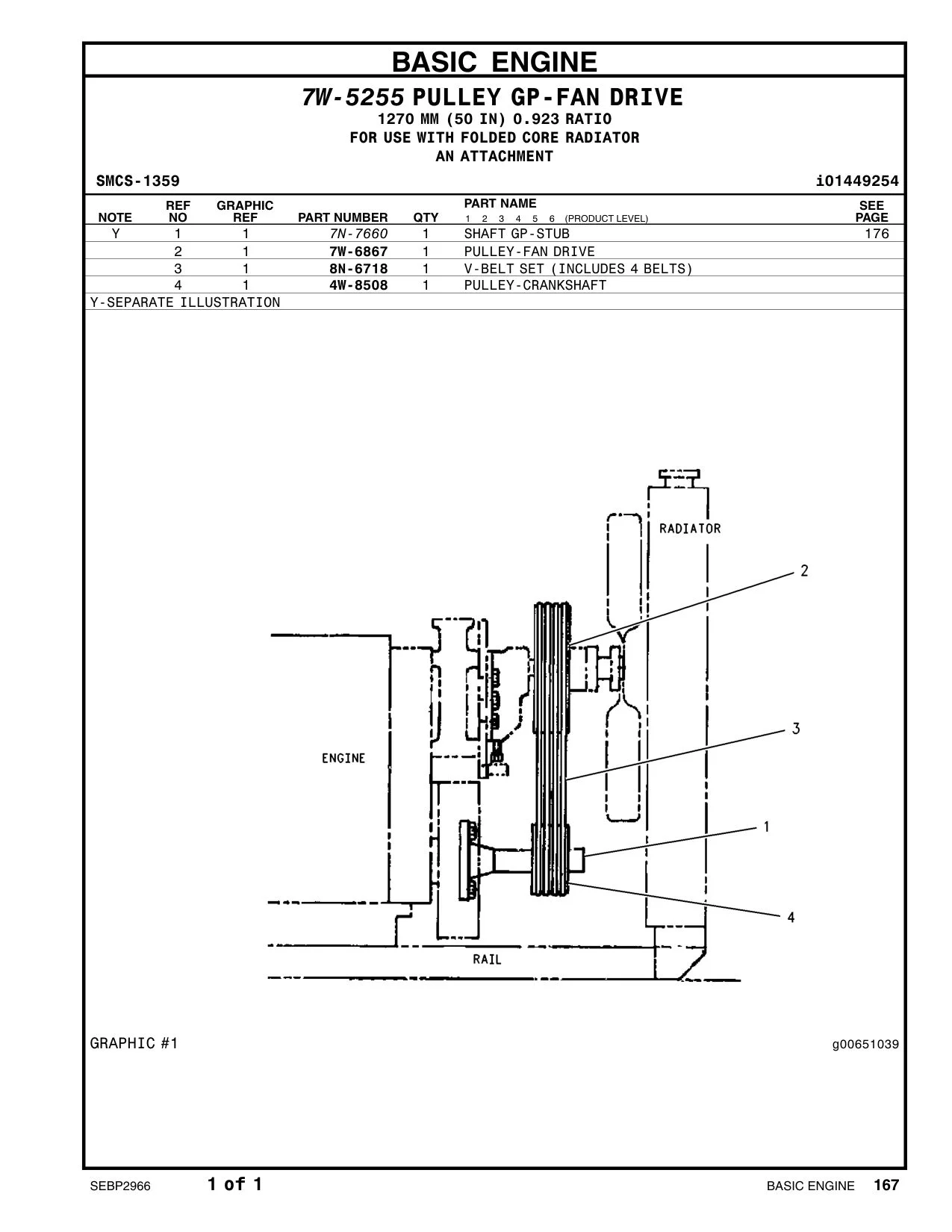 8N-6718 - V-BELT SET (INCLUDES 4 BELTS)
