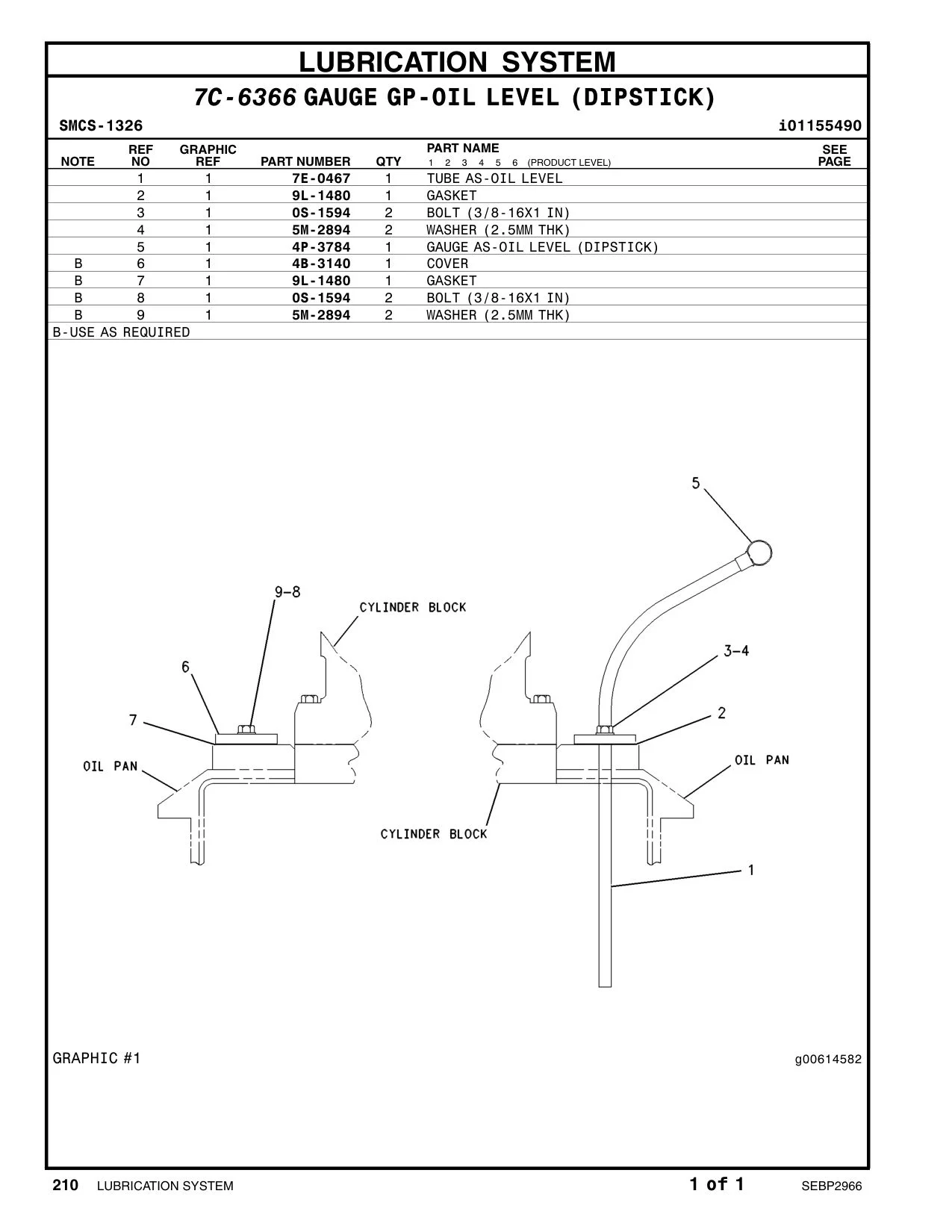 4P-3784 - GAUGE AS-OIL LEVEL (DIPSTICK)