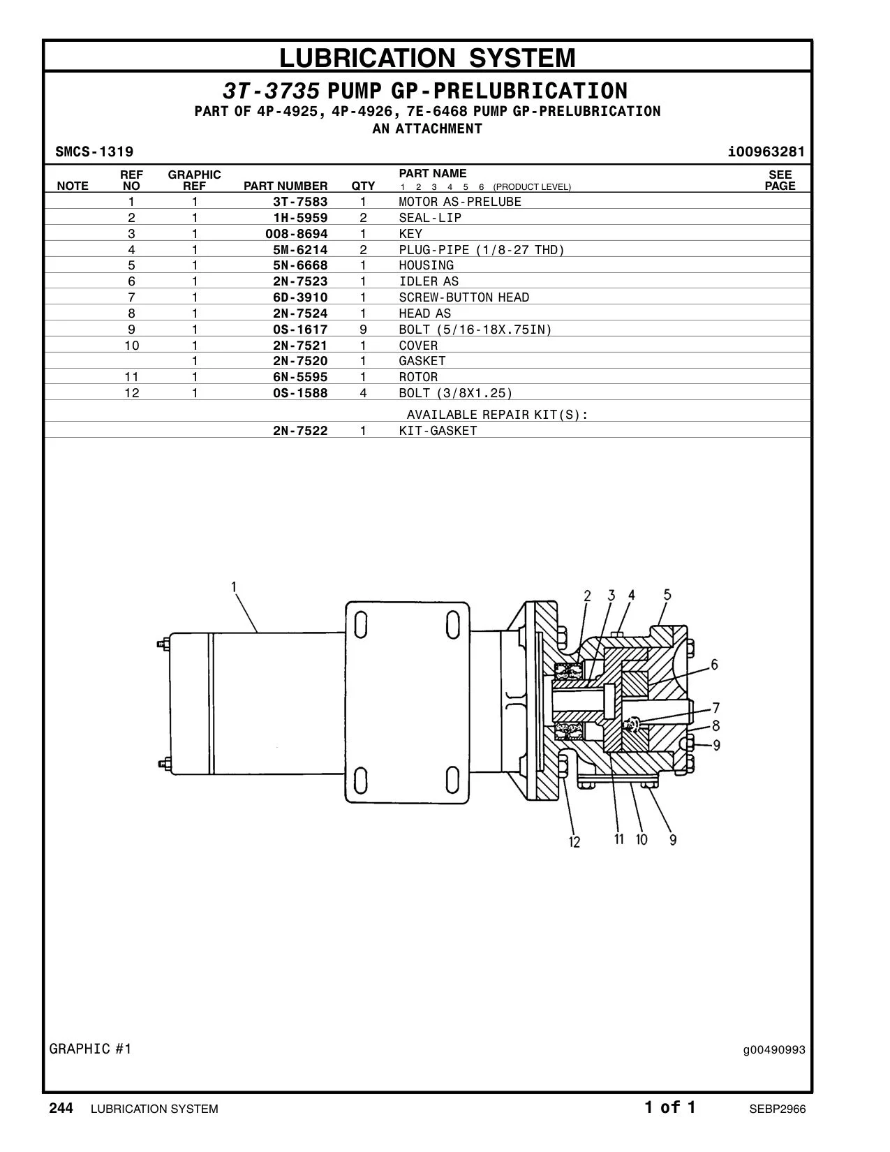 2N-7523 - IDLER AS (7-TEETH)