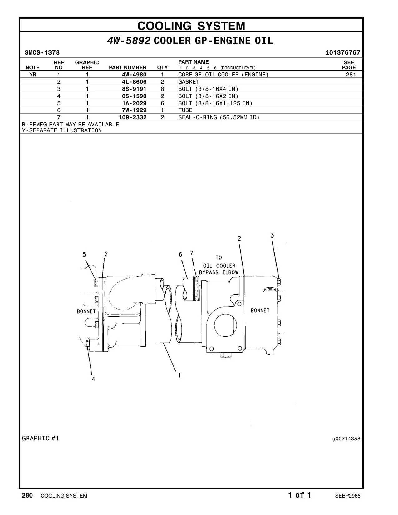 4L-8606 GASKET CAT parts manual diagram