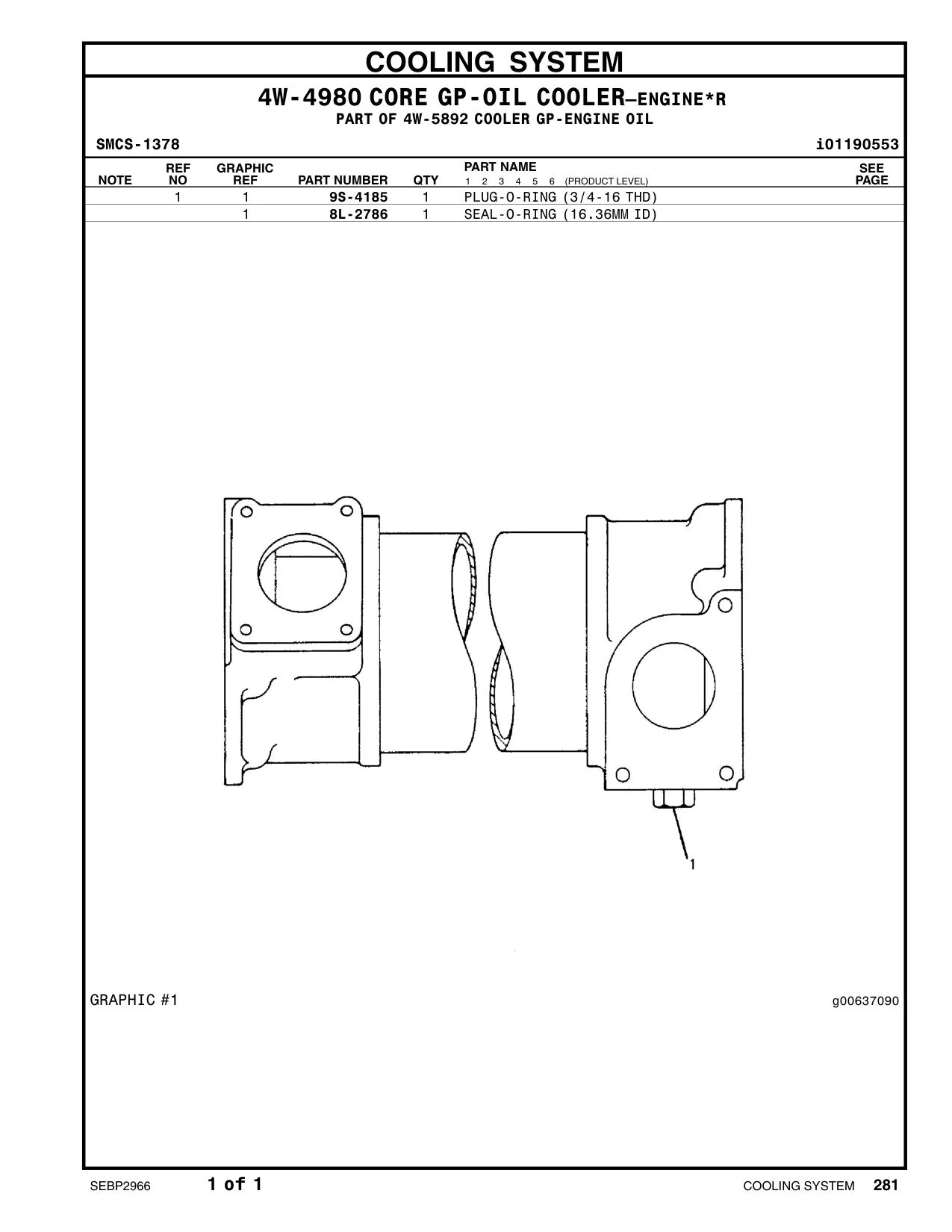 8L-2786 - SEAL-O-RING