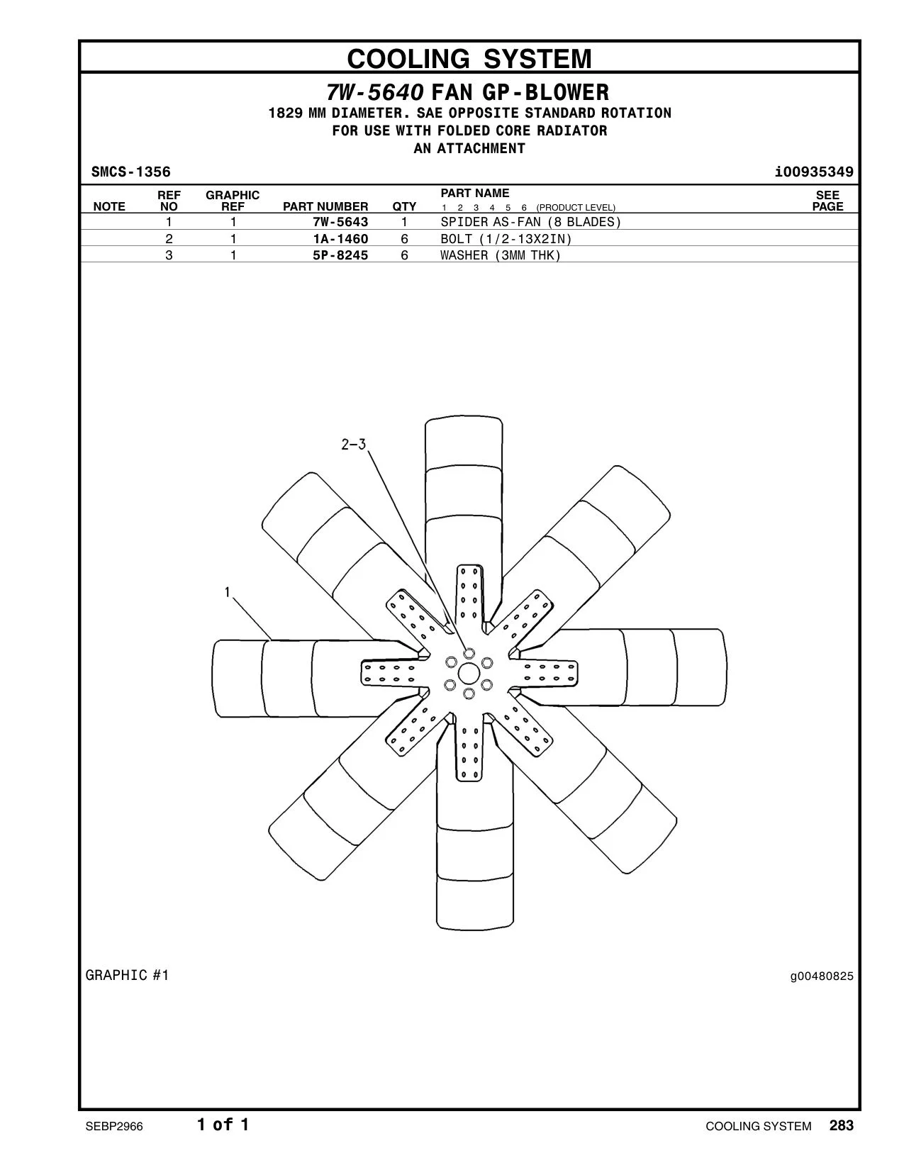 7W-5643 - SPIDER AS-FAN (8 BLADES)