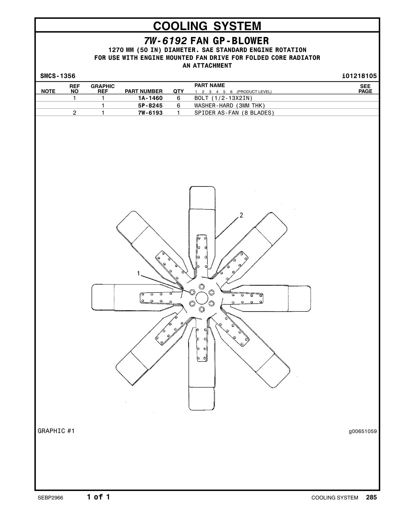 7W-6193 - SPIDER AS-FAN (8 BLADES)