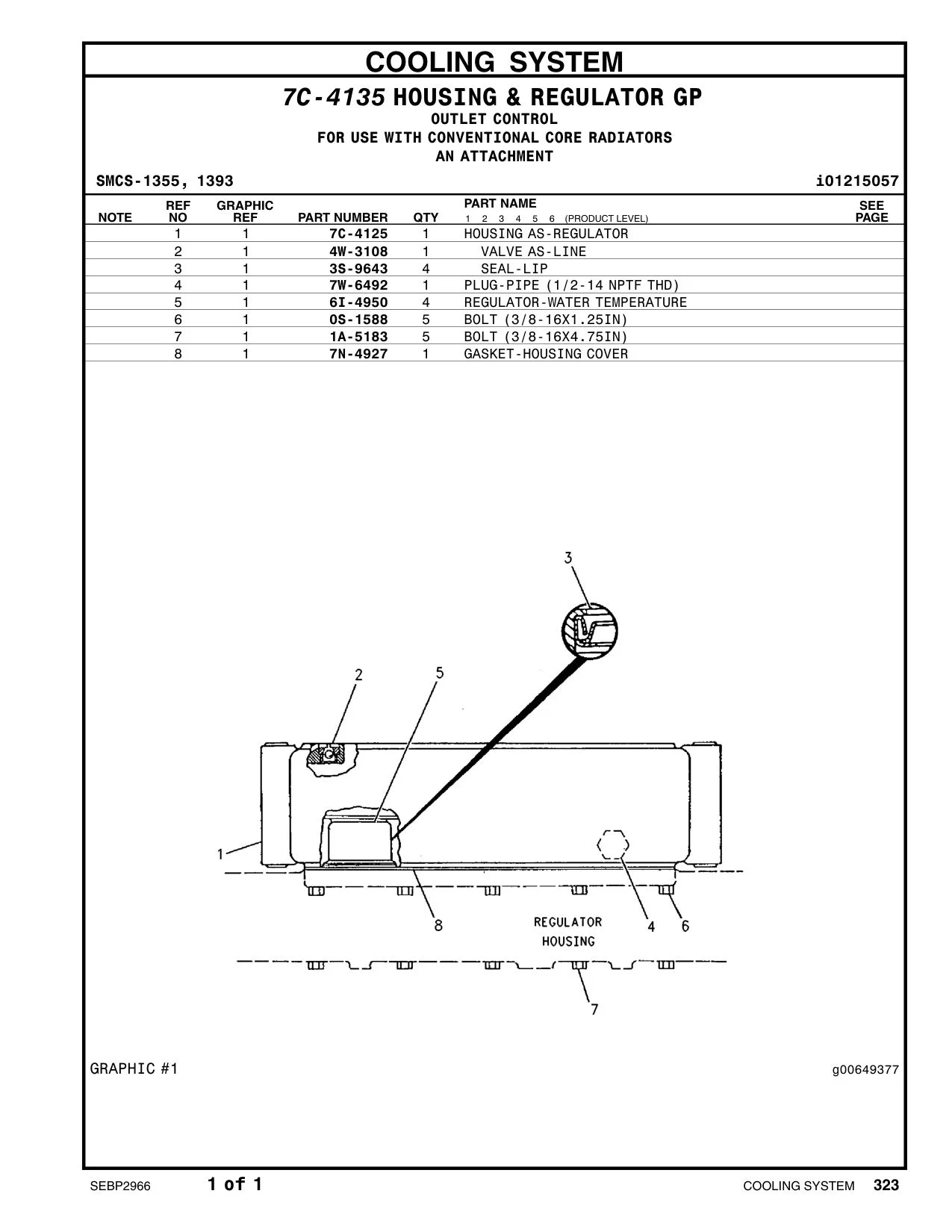 4W-3108 VALVE AS-LINE CAT parts manual diagram