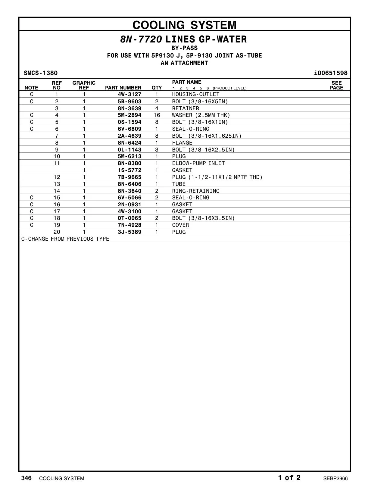 8N-6424 FLANGE CAT parts manual diagram
