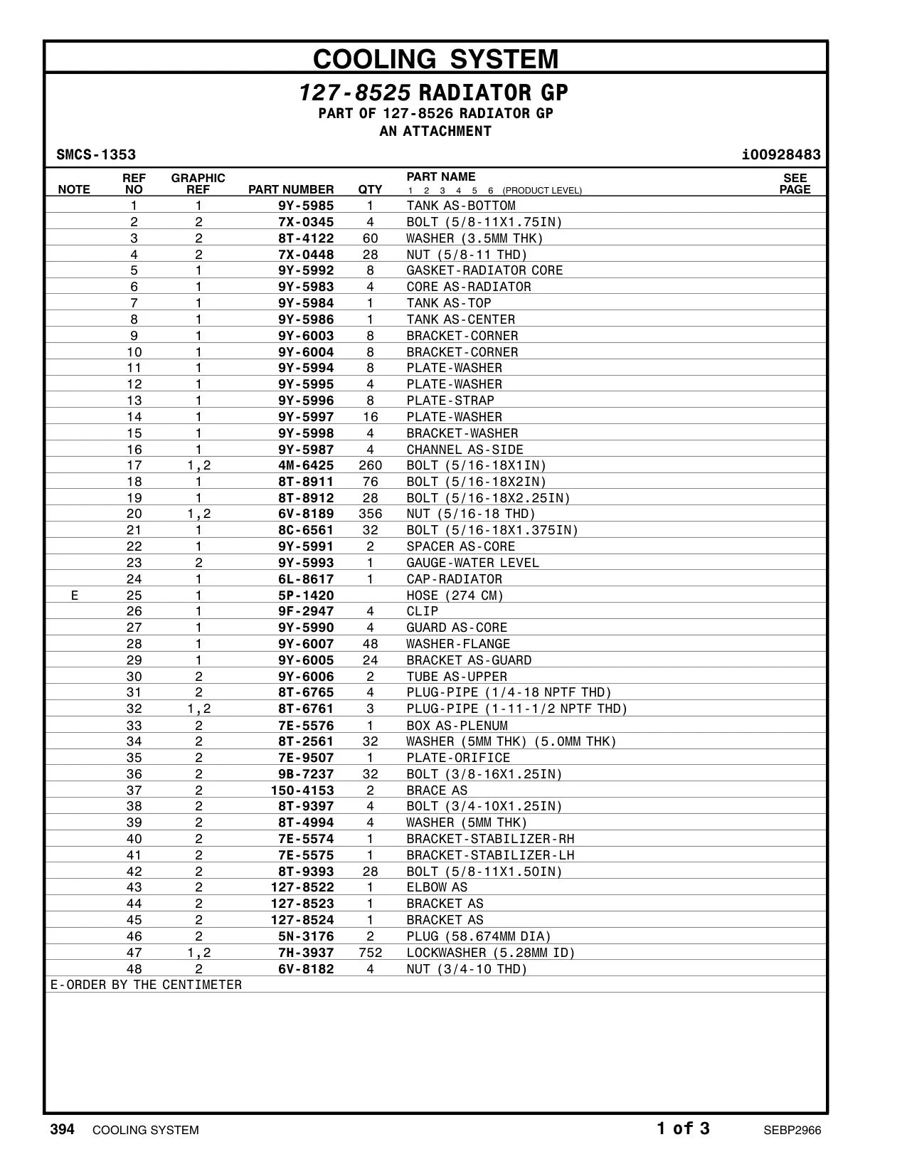 9B-7237 - BOLT (3/8-16X1.25-IN)