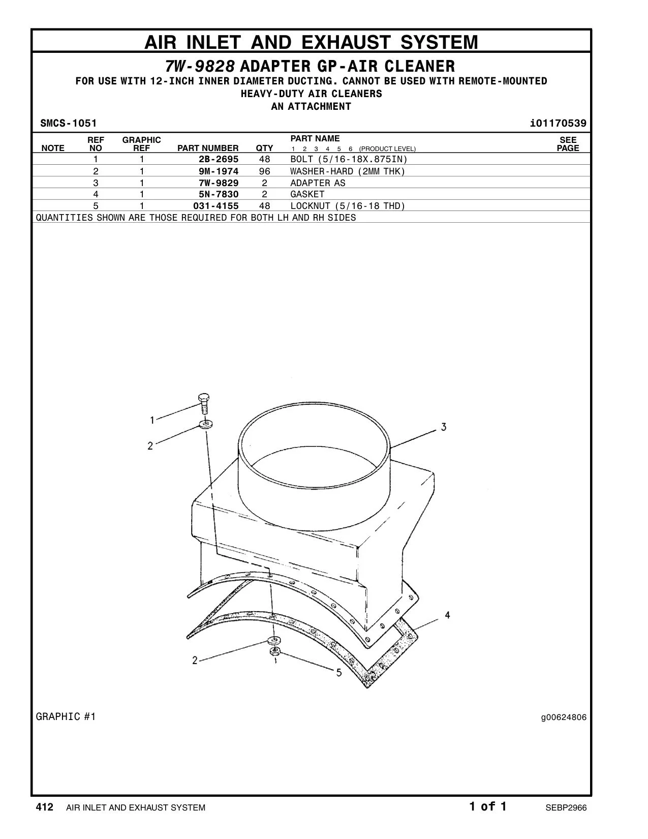 7W-9829 - ADAPTER AS