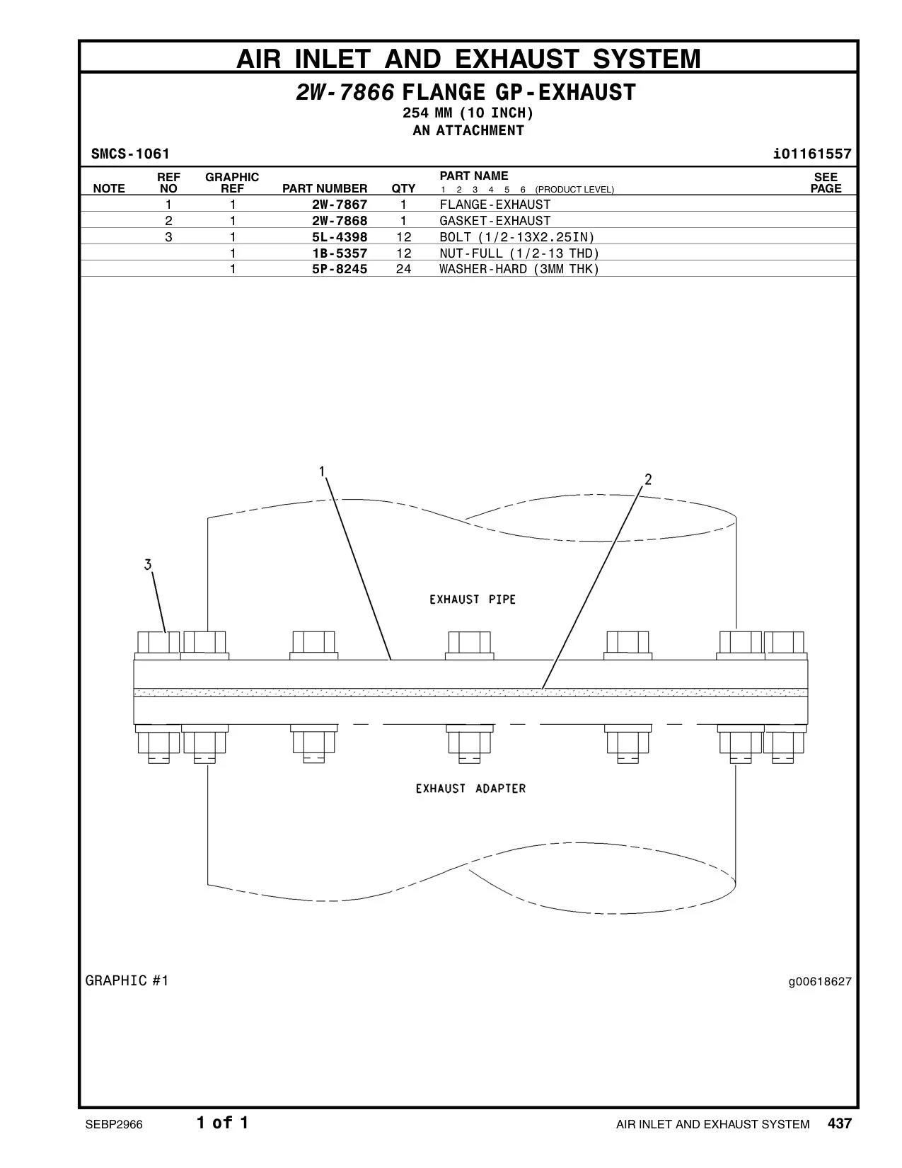 2W-7867 - FLANGE-EXHAUST