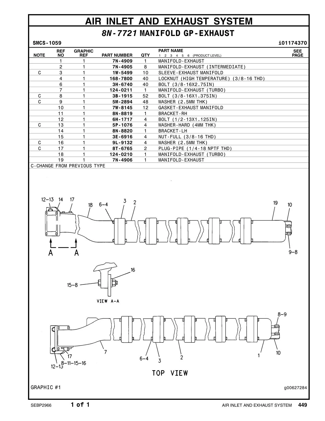 168-7800 - LOCKNUT (HIGH TEMPERATURE)