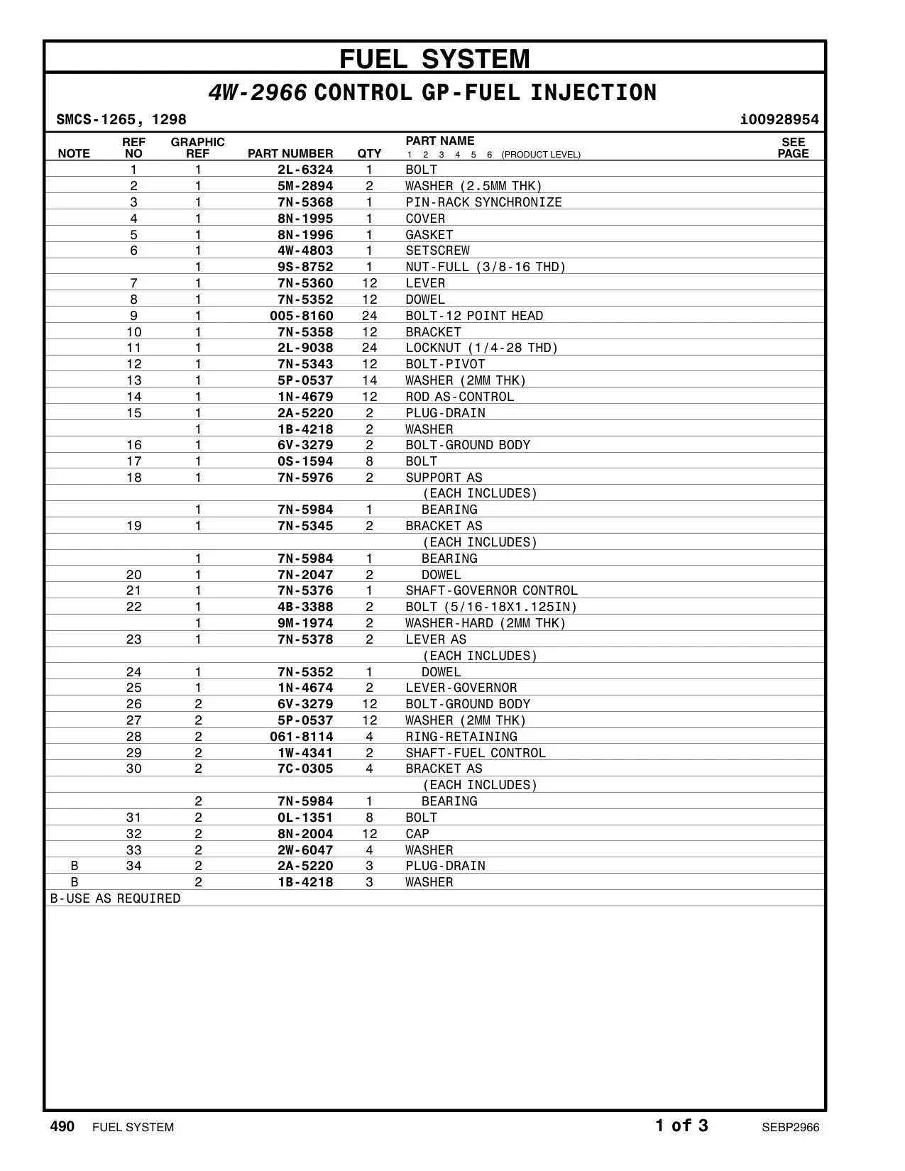 005-8160 BOLT-12 POINT HEAD CAT parts manual diagram