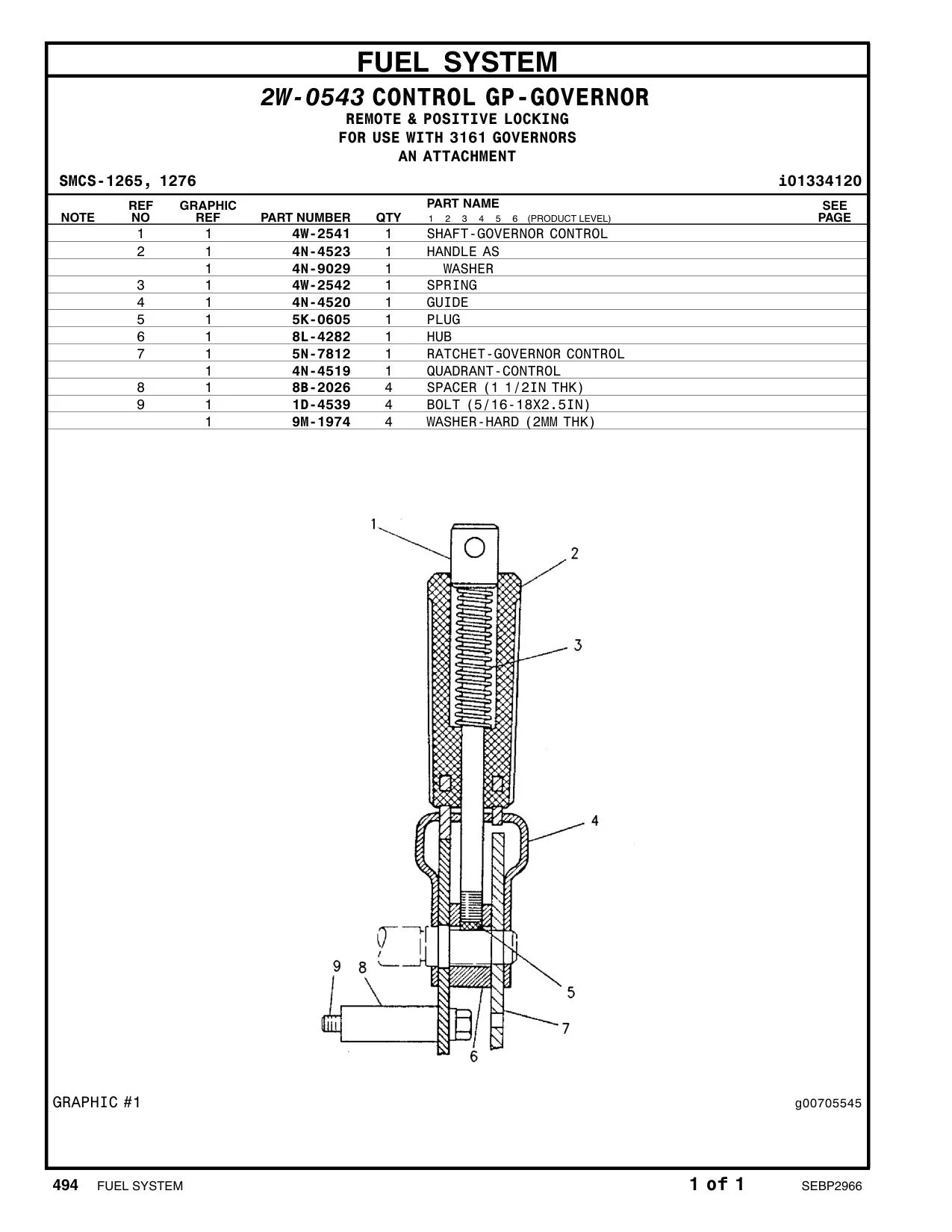 1D-4539 - BOLT (5/16-18X2.5-IN)