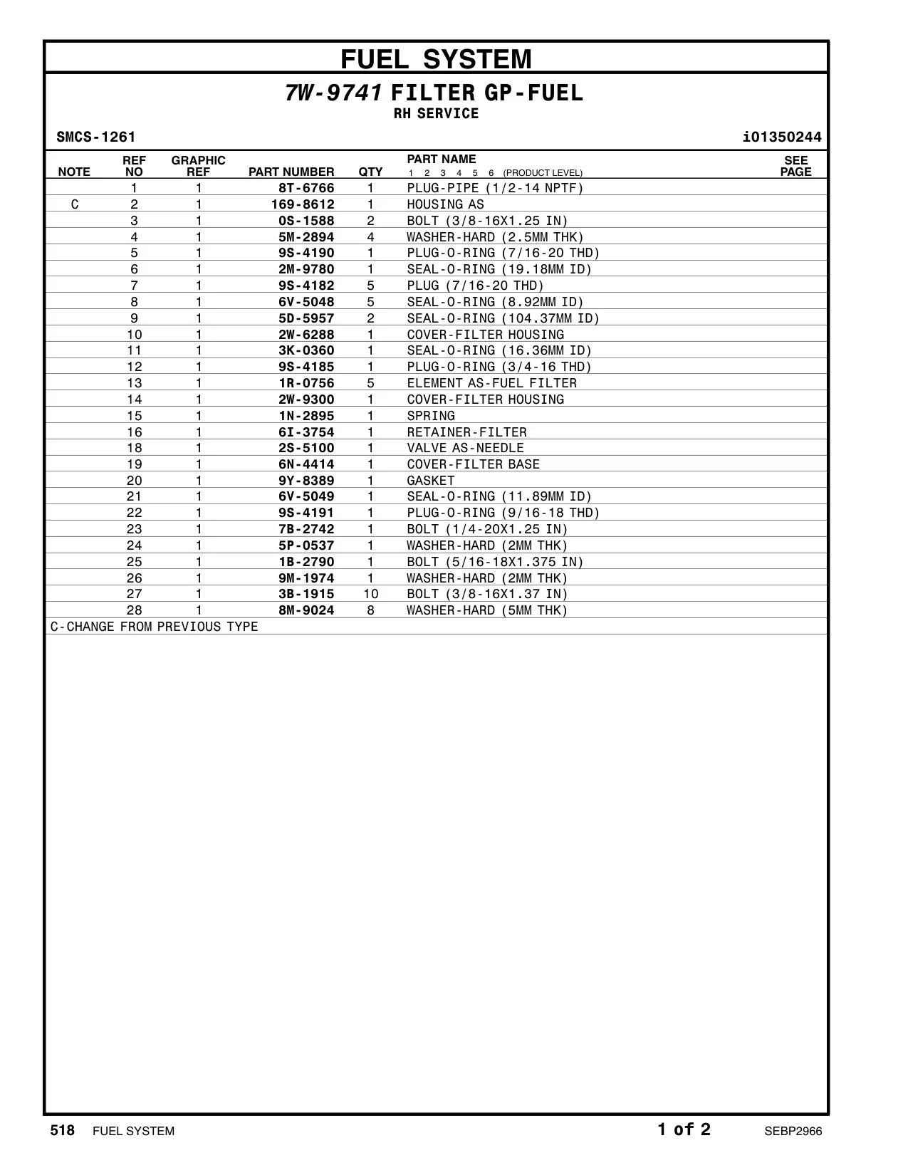 9Y-8389 - GASKET