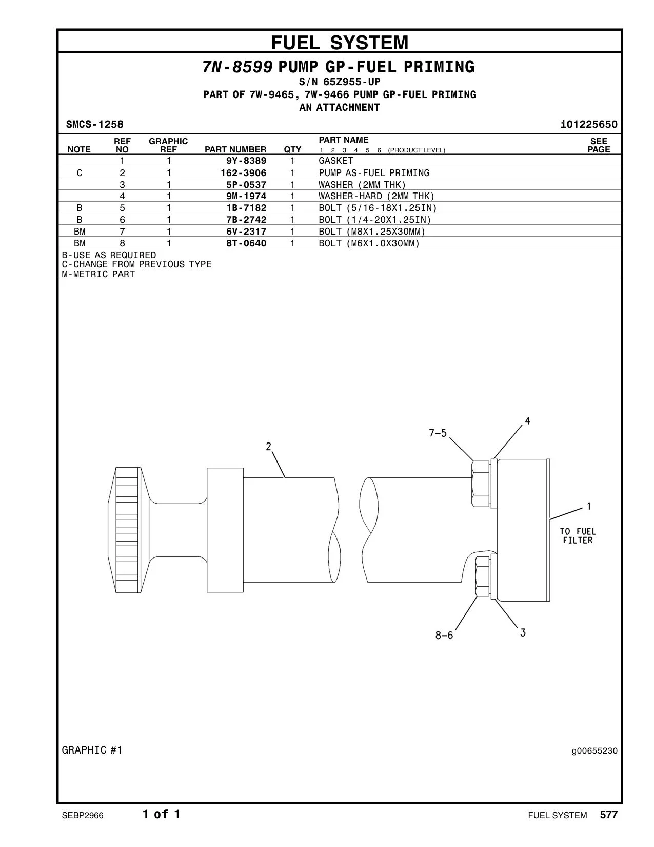 6V-2317 - BOLT (M8X1.25X30MM)
