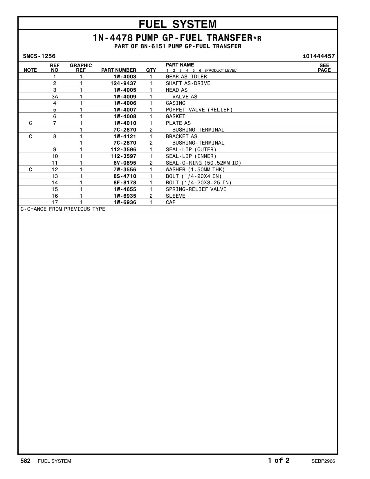 8F-8178 - BOLT (1/4-20X3.25-IN)