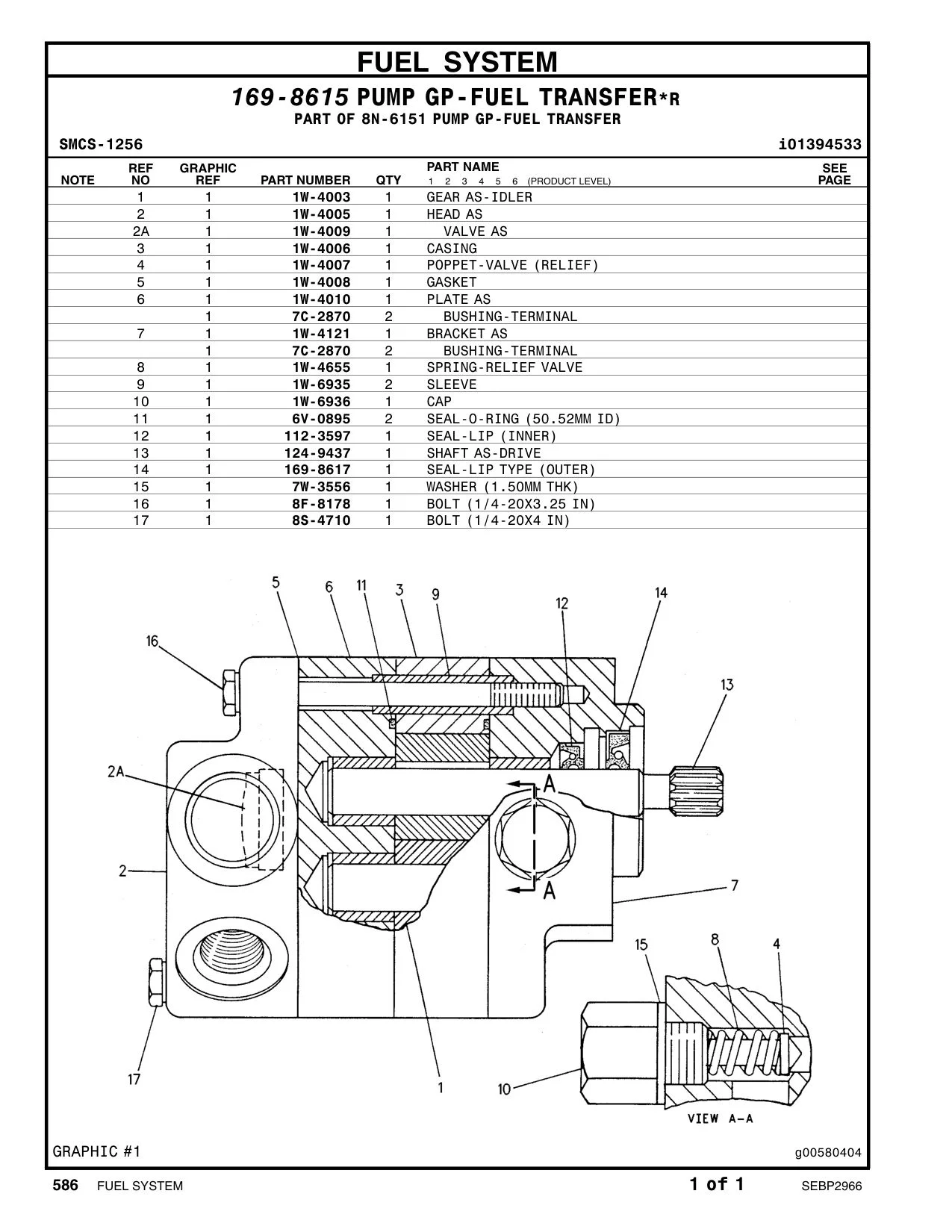169-8617 SEAL-LIP TYPE CAT parts manual diagram