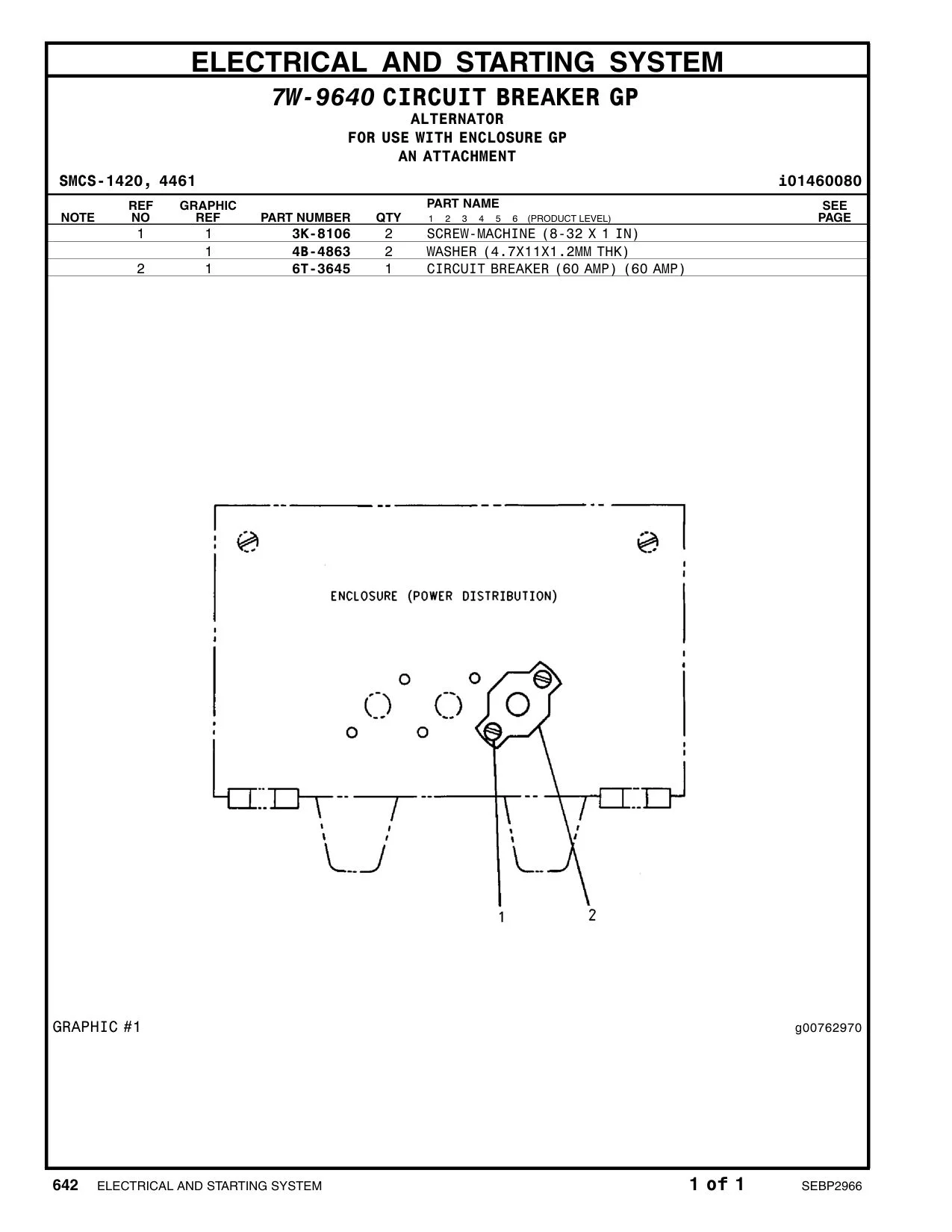 6T-3645 - CIRCUIT BREAKER GP (60-AMPERE)