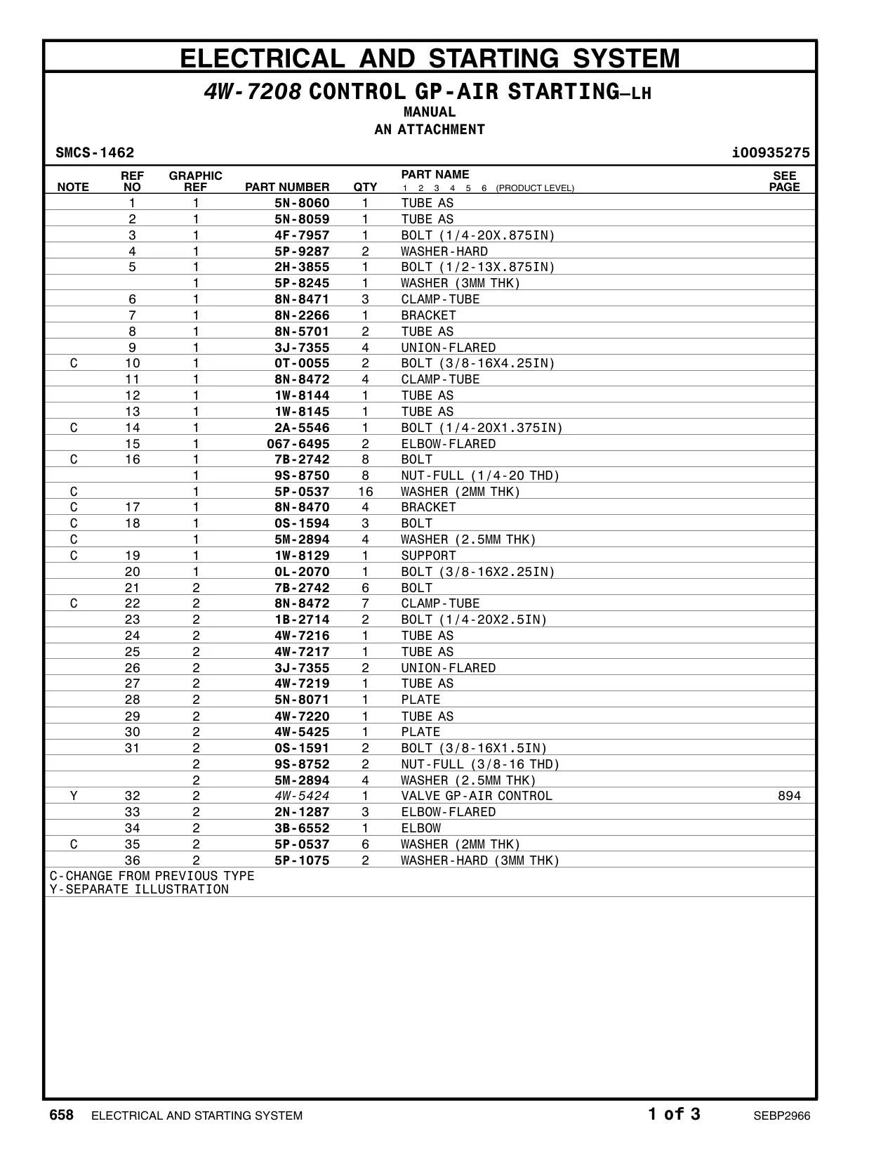 5N-8071 PLATE CAT parts manual diagram