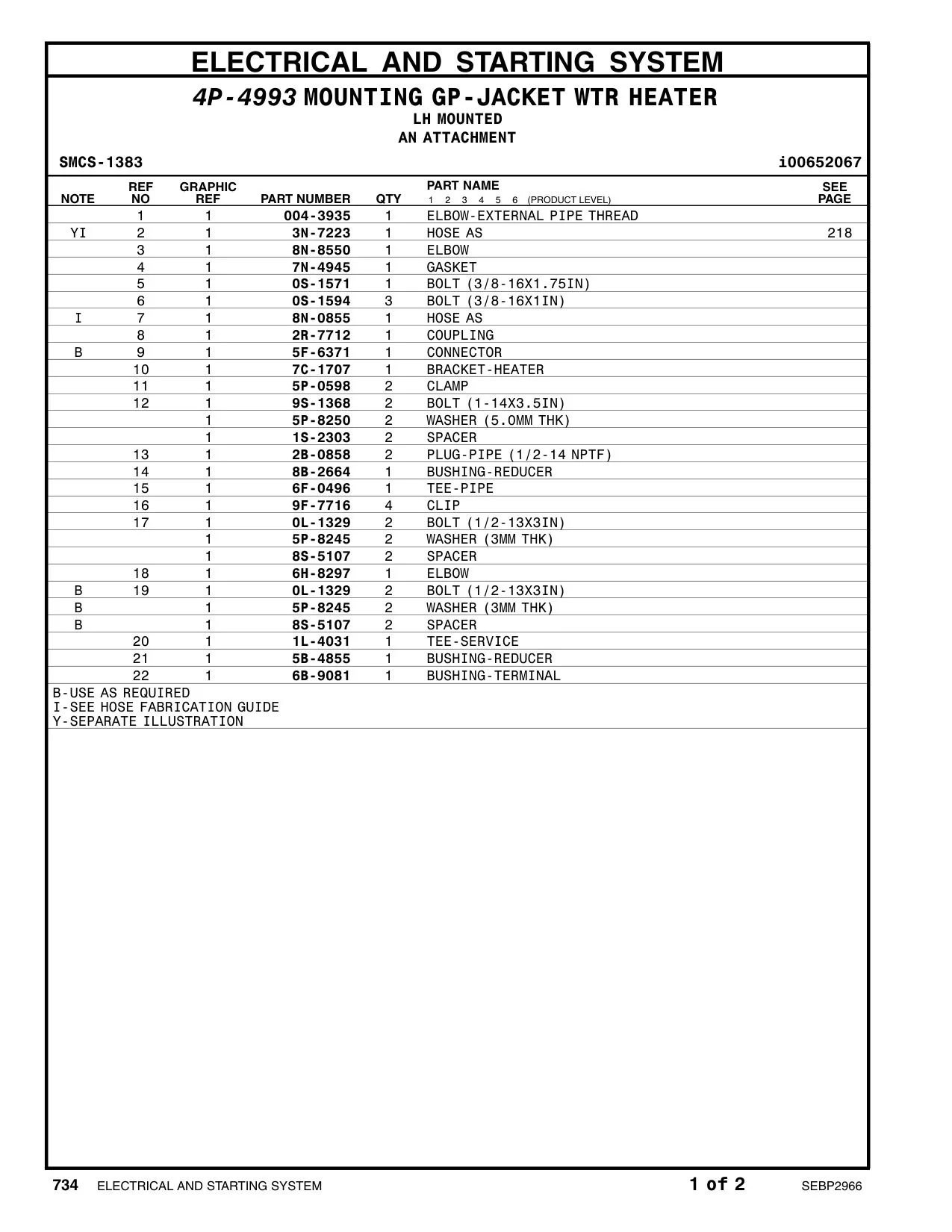 004-3935 ELBOW CAT parts manual diagram