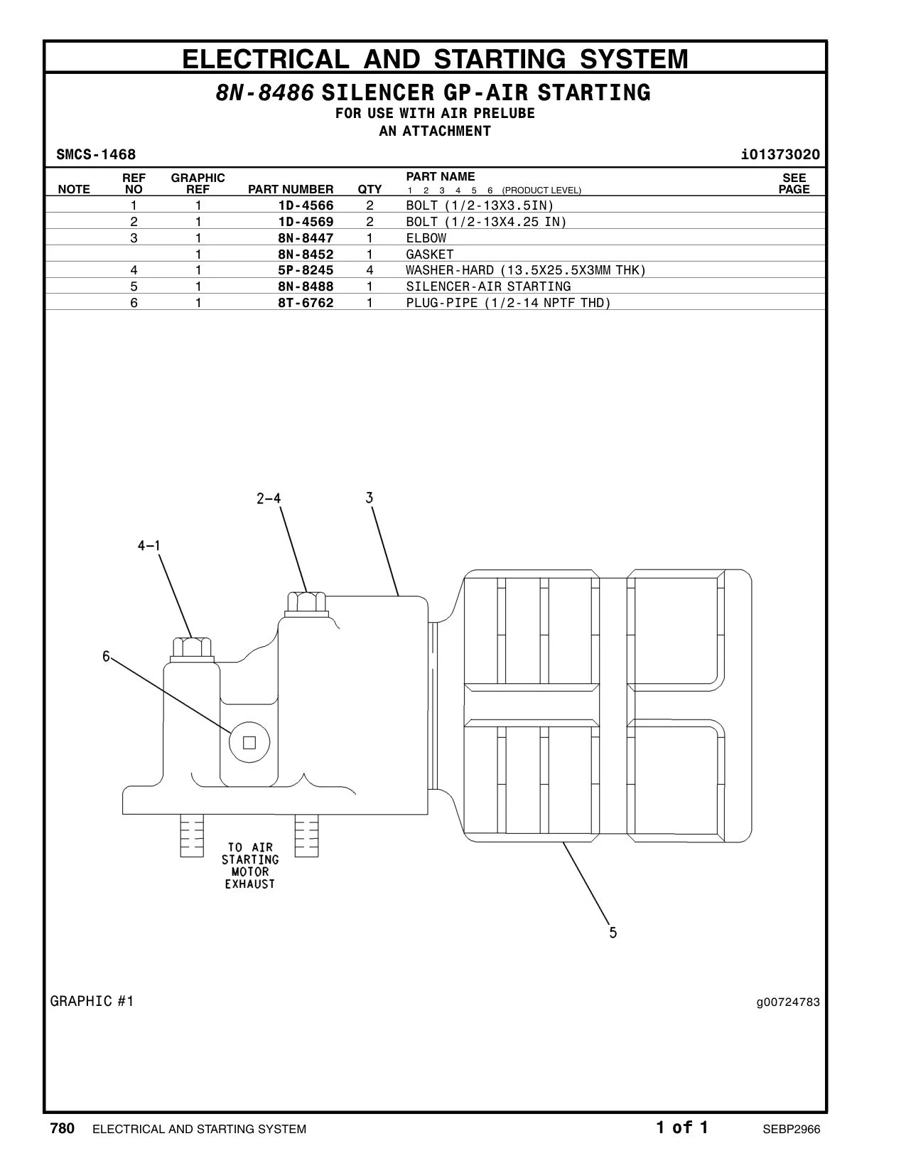 1D-4569 - BOLT (1/2-13X4.25-IN)