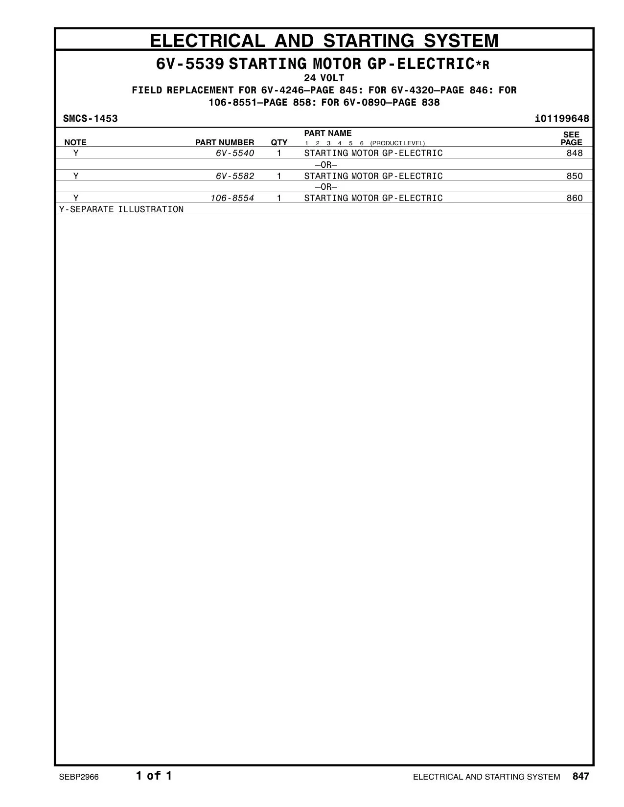 6V-5540 - STARTING MOTOR GP-ELECTRIC –OR–