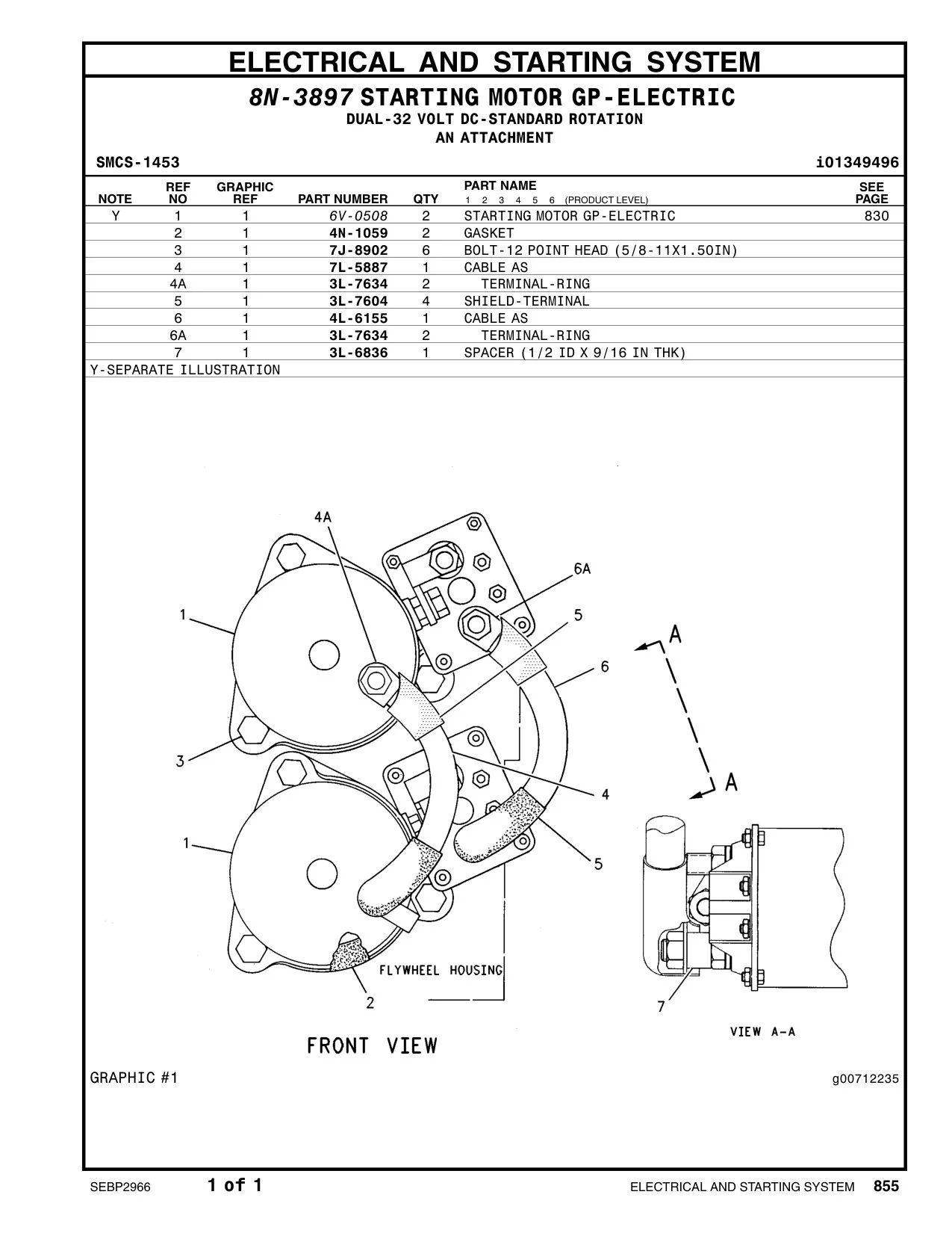 6V-0508 - STARTING MOTOR GP-ELECTRIC