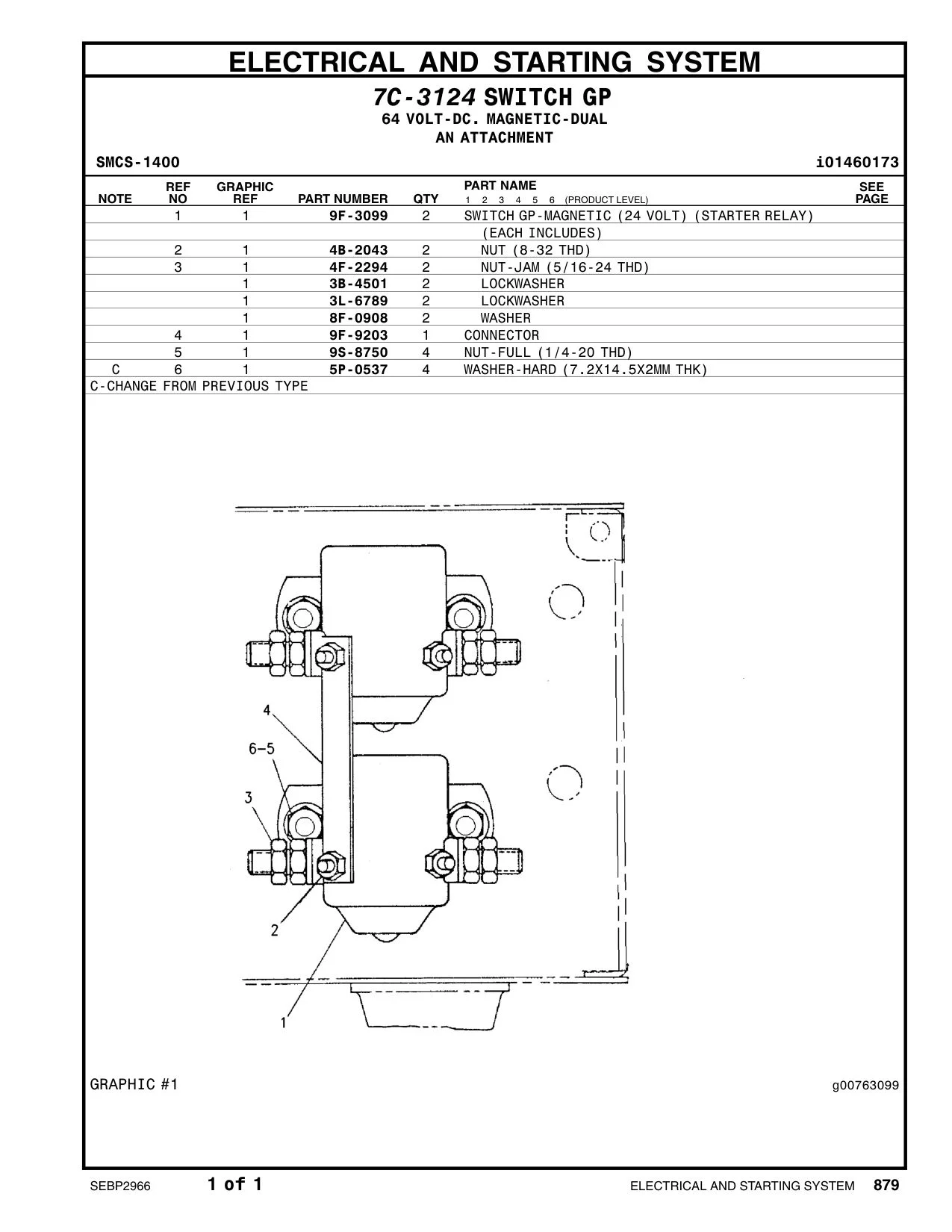 9F-3099 - SWITCH GP-MAGNETIC (24-VOLT) (STARTING MOTOR)
