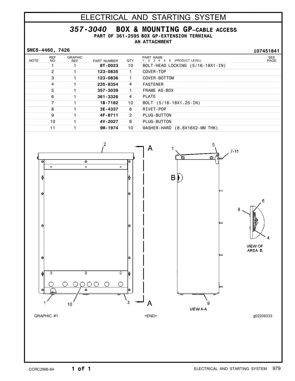 357-3039 - FRAME AS-BOX