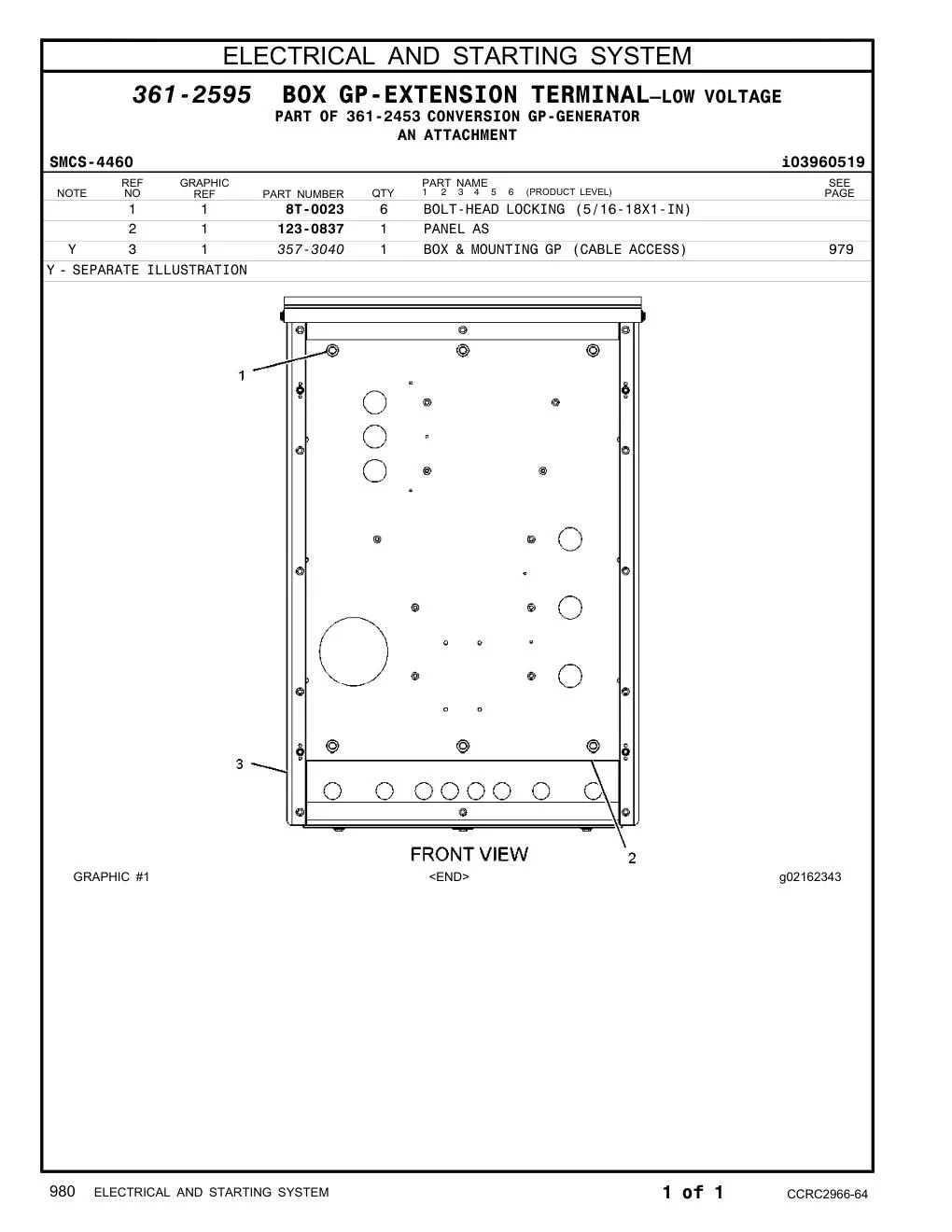 357-3040 - BOX & MOUNTING GP (CABLE ACCESS)