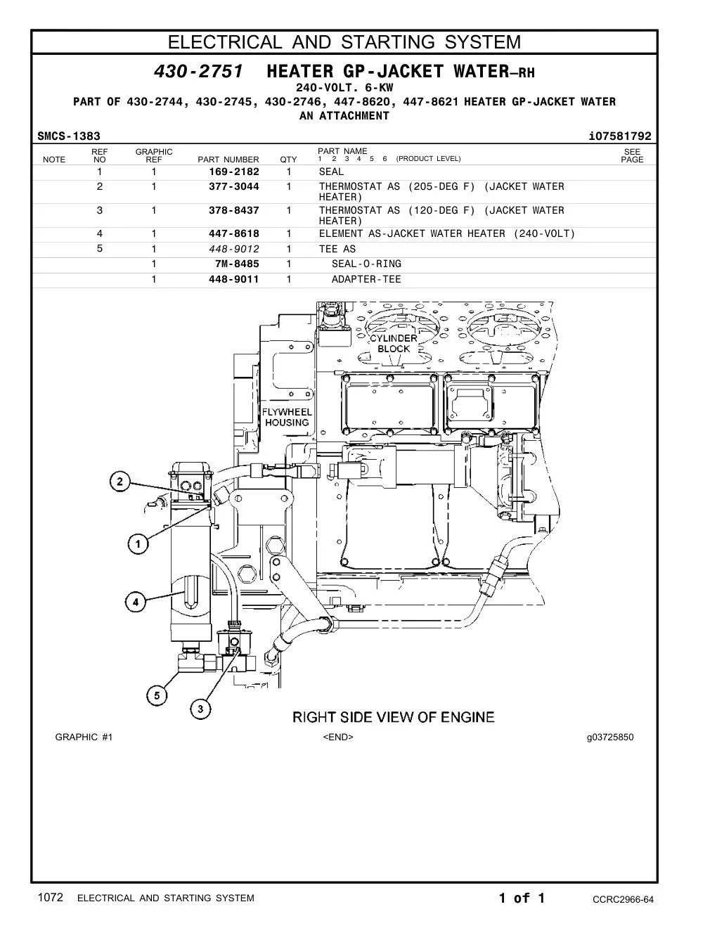 447-8618 - ELEMENT AS-JACKET WATER HEATER (240-VOLT)