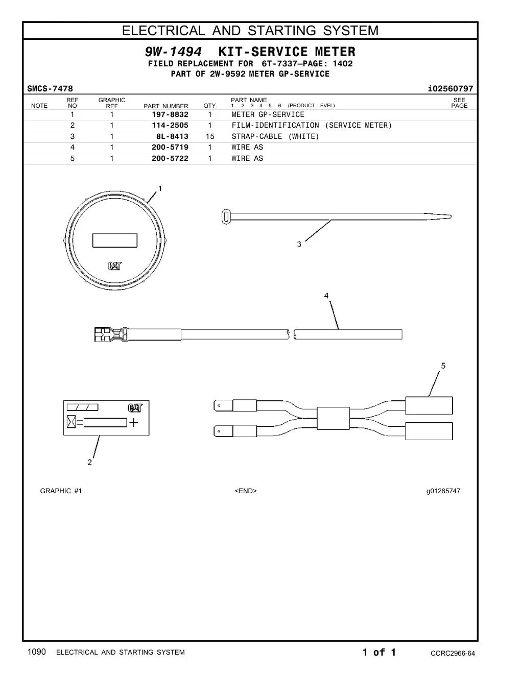 114-2505 - FILM-IDENTIFICATION (SERVICE METER)