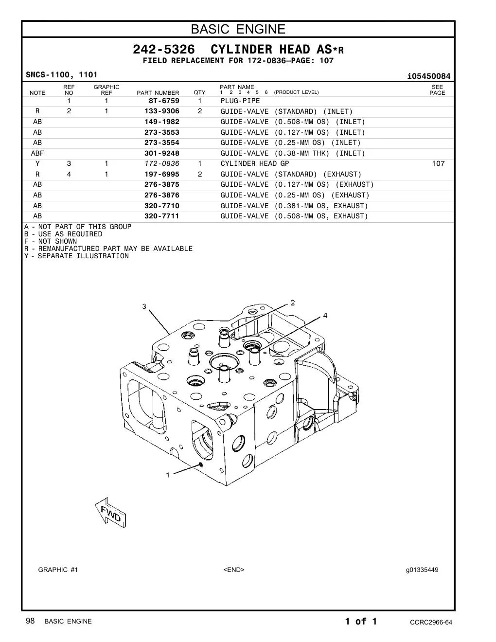 197-6995 - GUIDE-VALVE (STANDARD) (EXHAUST)