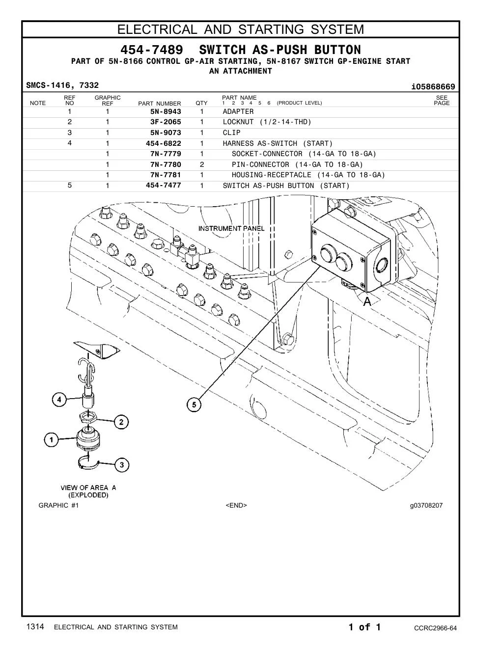 454-7477 - SWITCH AS-PUSH BUTTON (START)