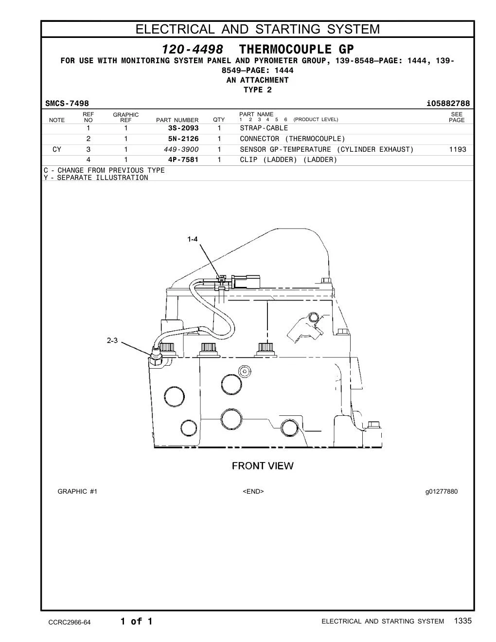 449-3900 - SENSOR GP-TEMPERATURE (CYLINDER EXHAUST)