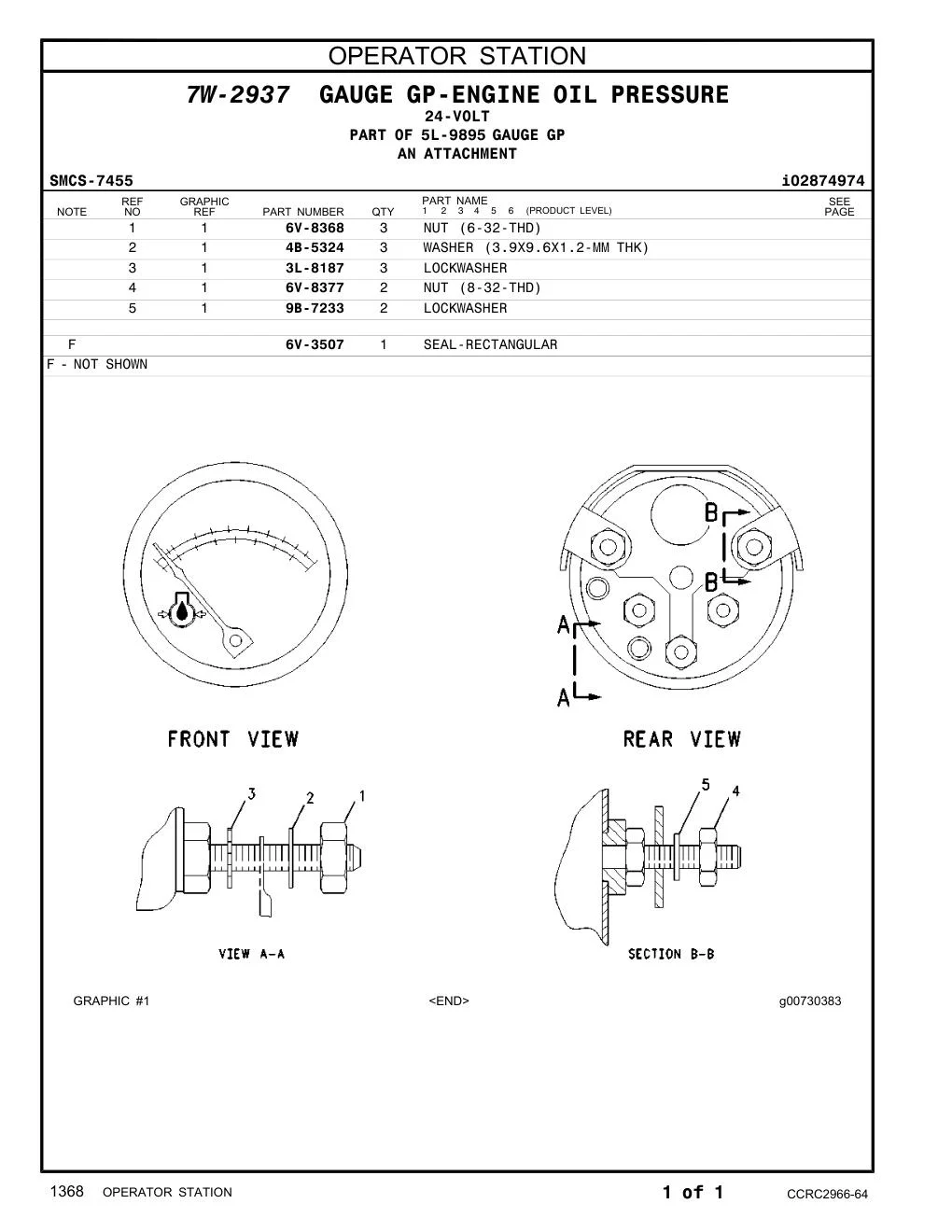 6V-8368 - NUT (6-32-THD)