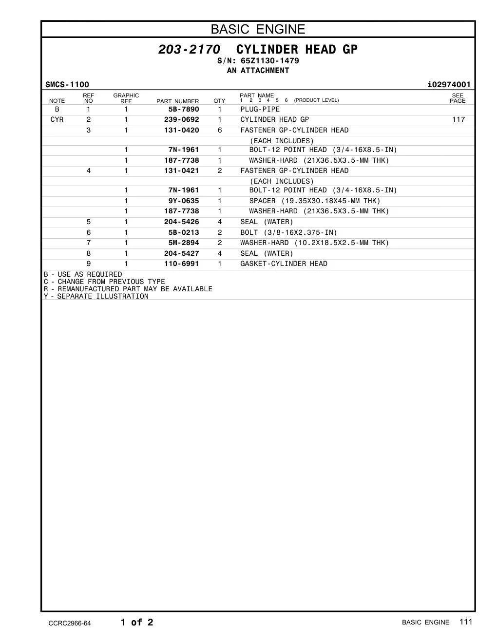 239-0692 - CYLINDER HEAD GP