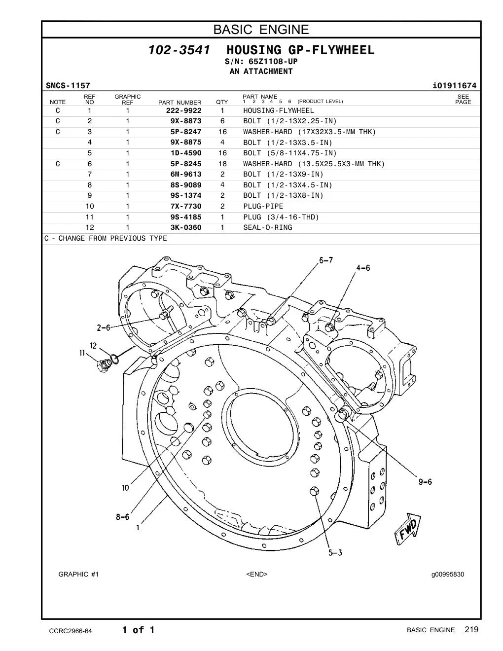 222-9922 - HOUSING-FLYWHEEL