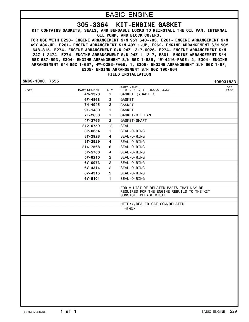 6V-4315 - SEAL-O-RING