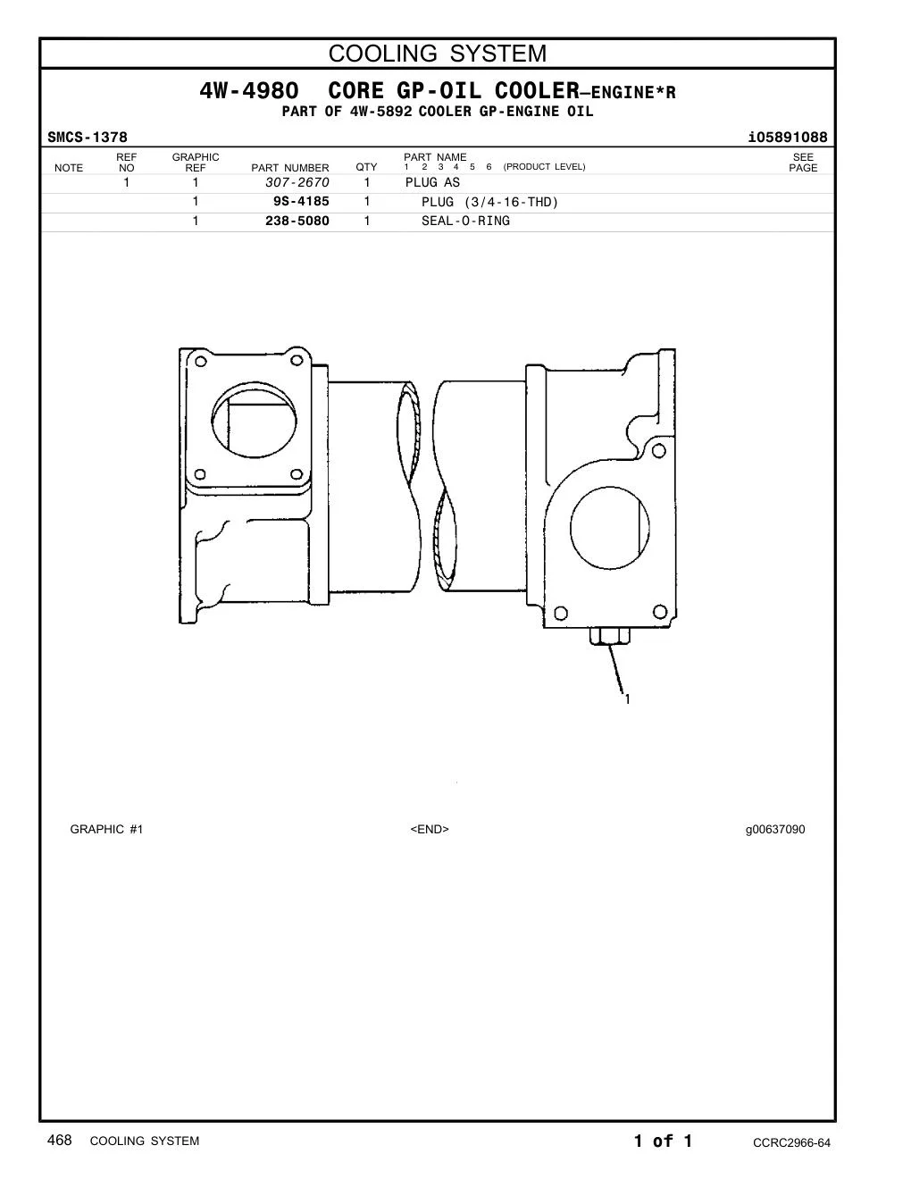 238-5080 SEAL-O-RING CAT parts manual diagram