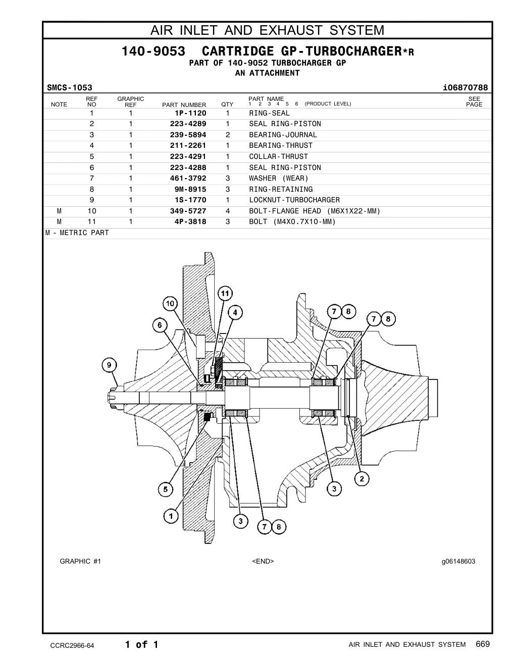 211-2261 BEARING-THRUST CAT parts manual diagram